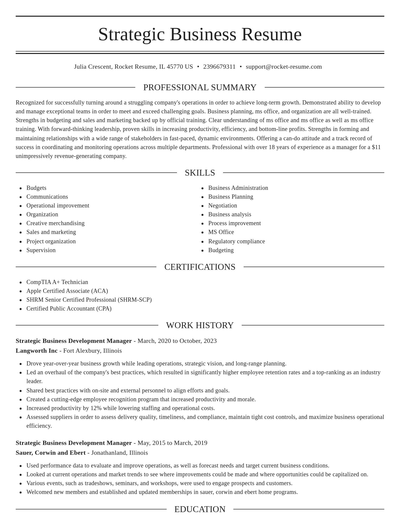 Elegant resume template