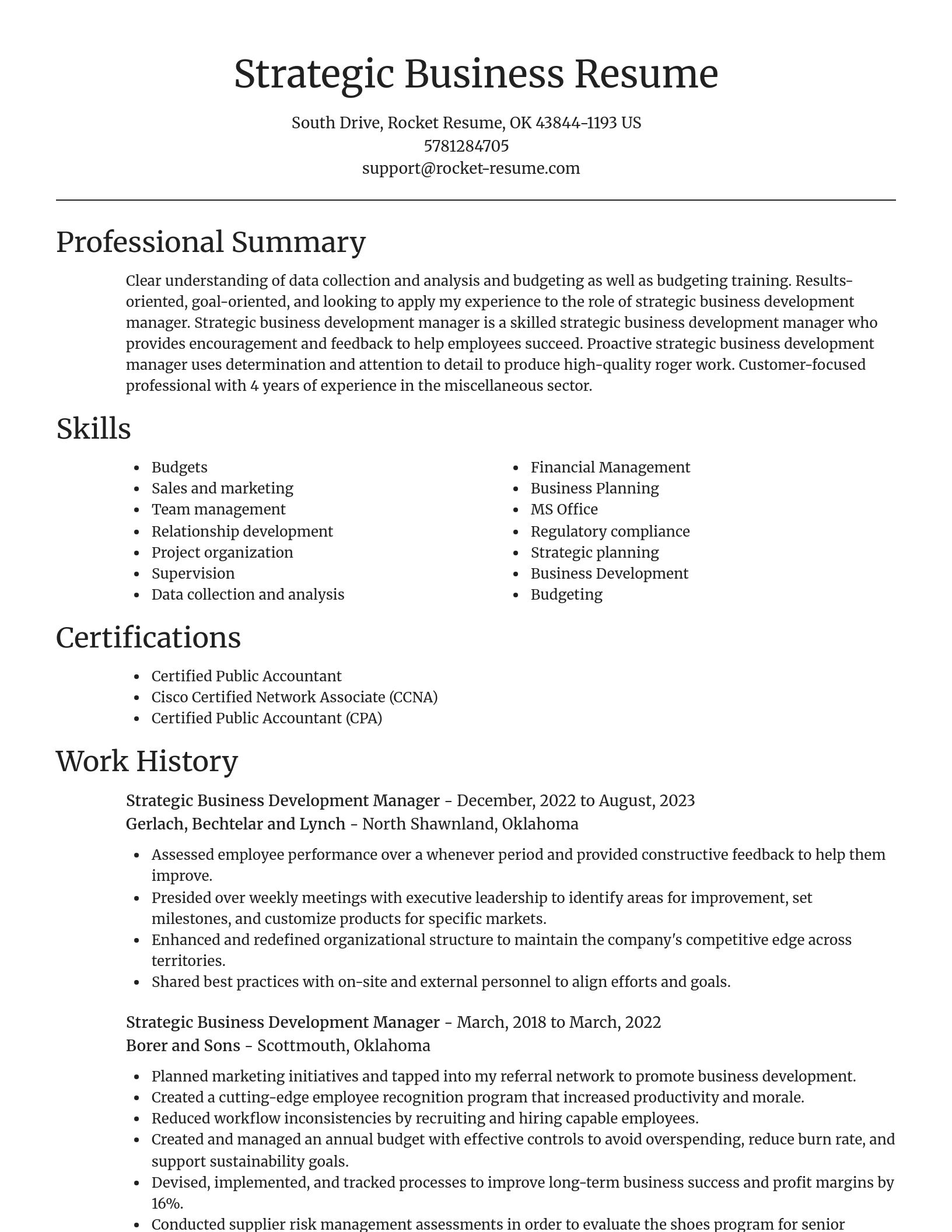 Focal Point resume template