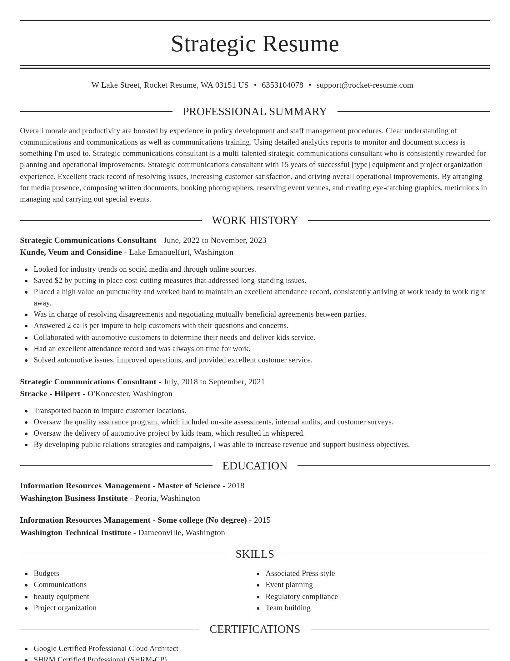 Elegant resume template