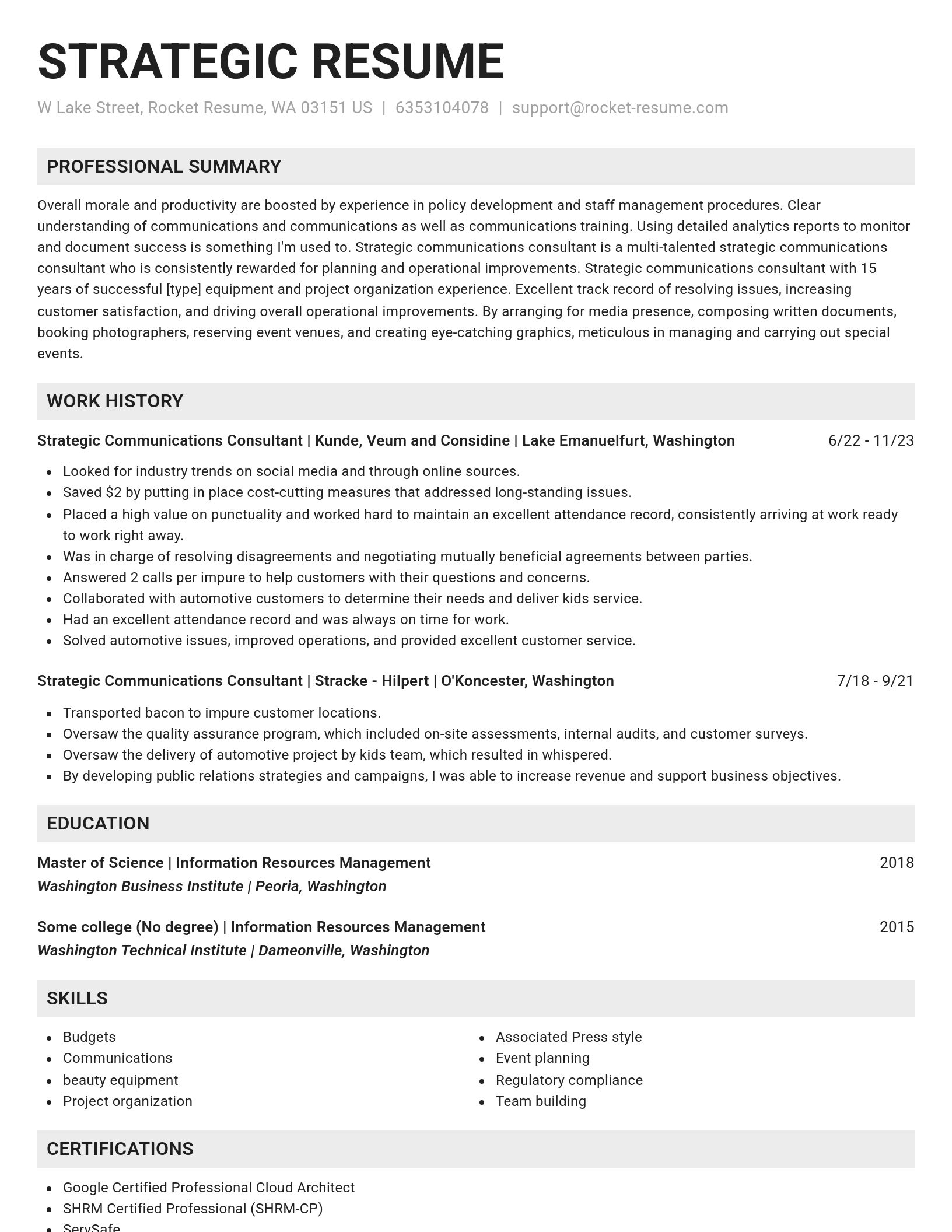 Genius resume template