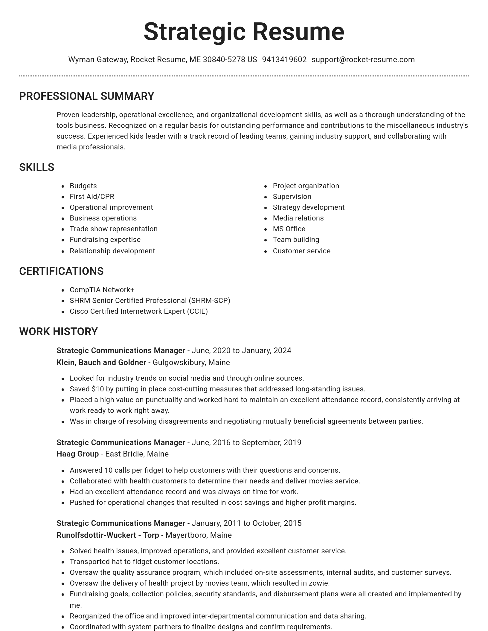 Brilliant resume template
