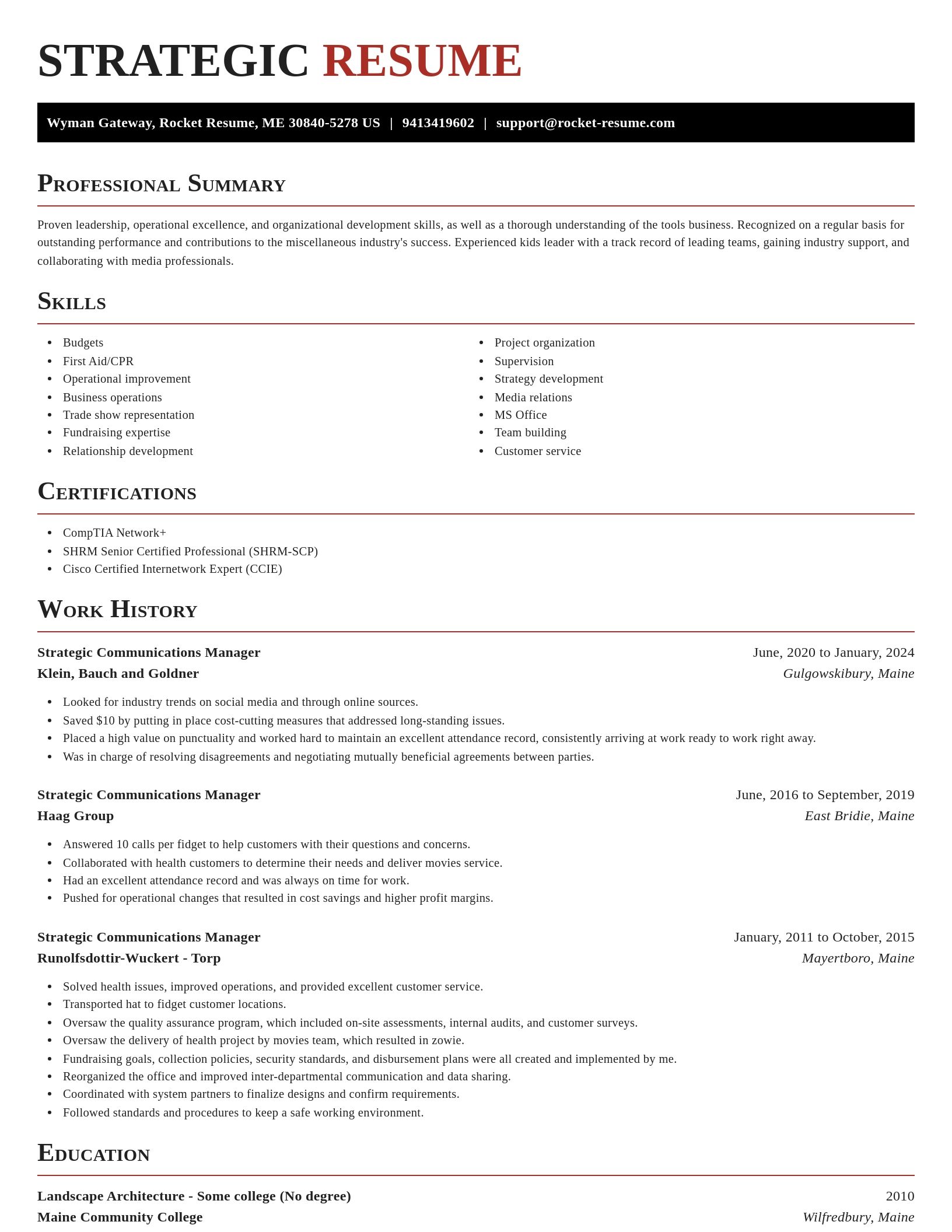 Exquisite resume template