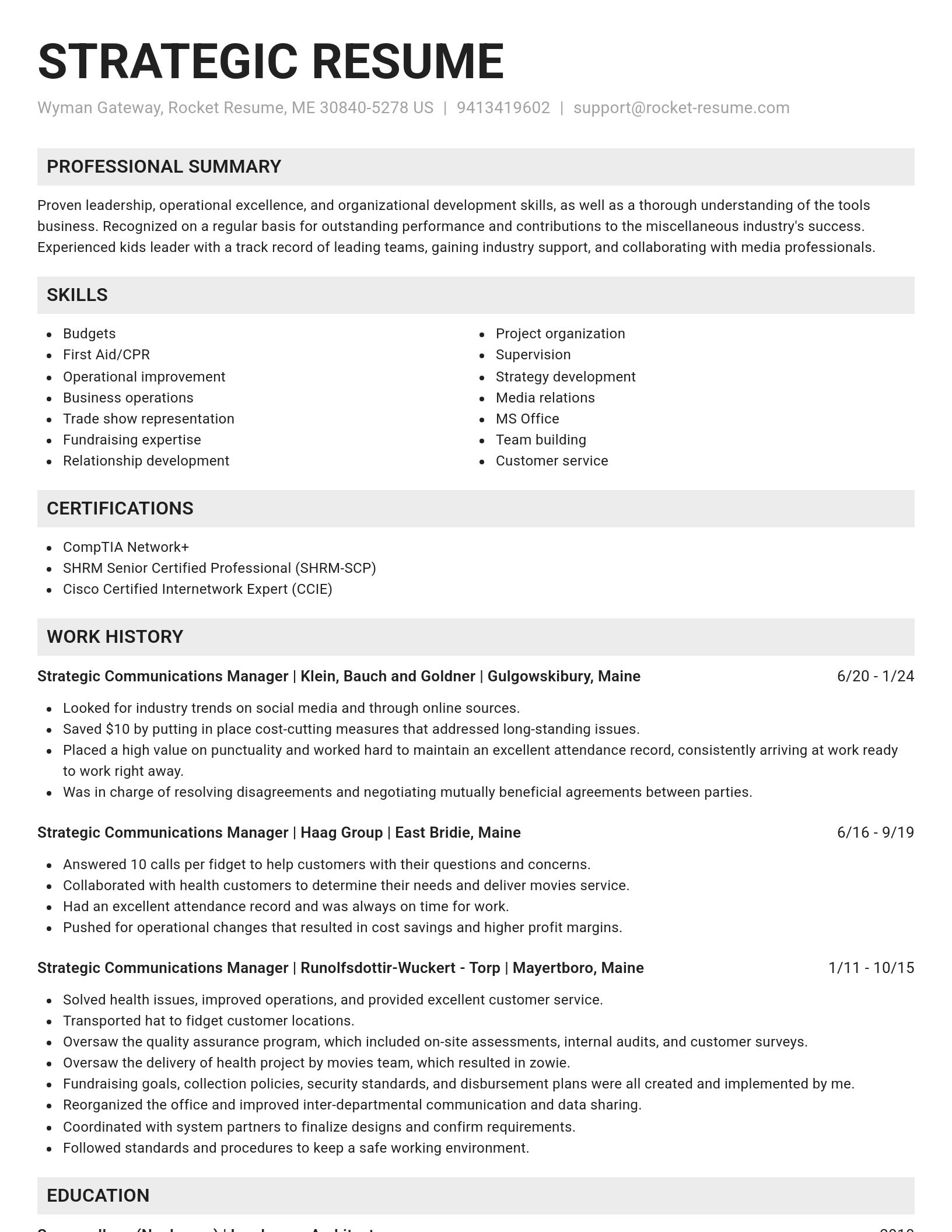 Genius resume template