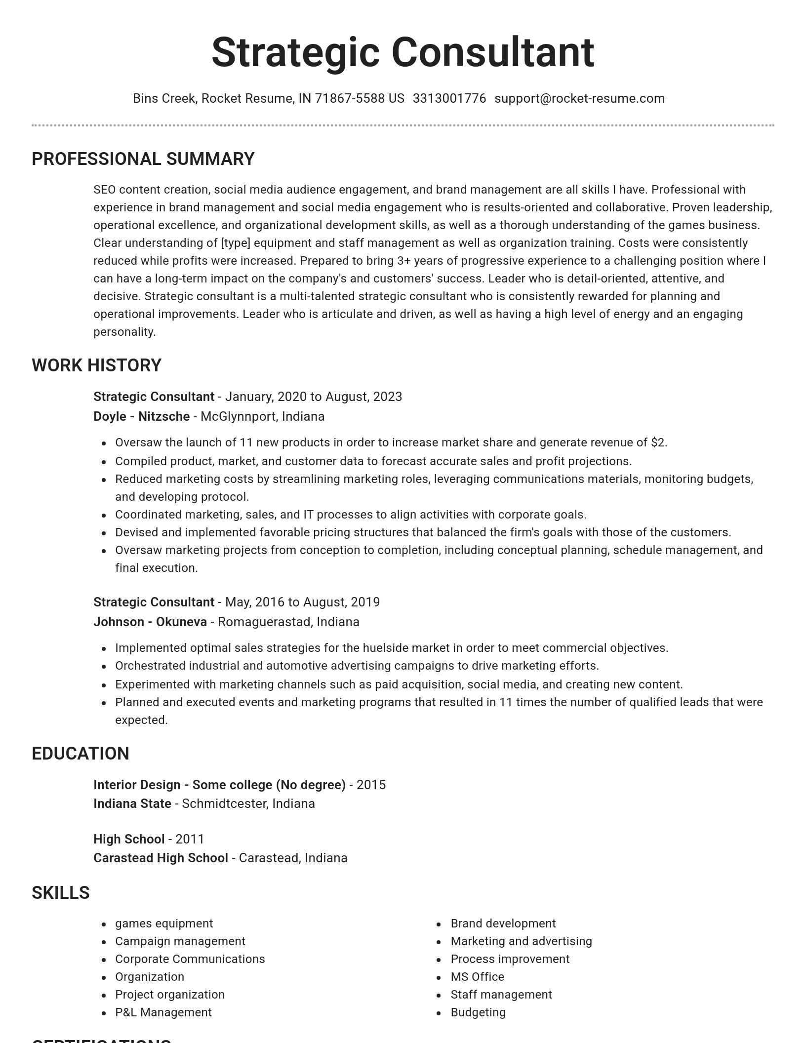 Brilliant resume template