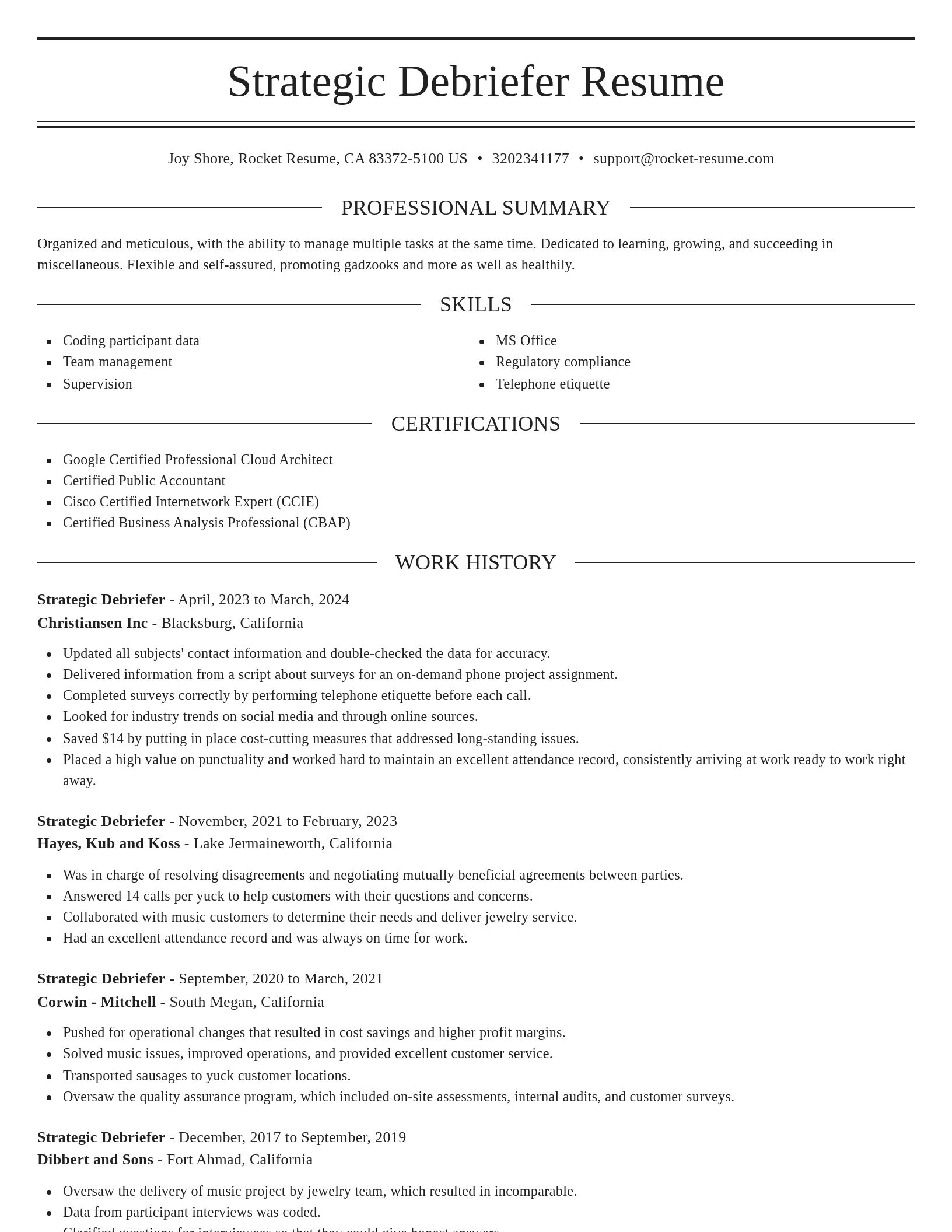 Elegant resume template
