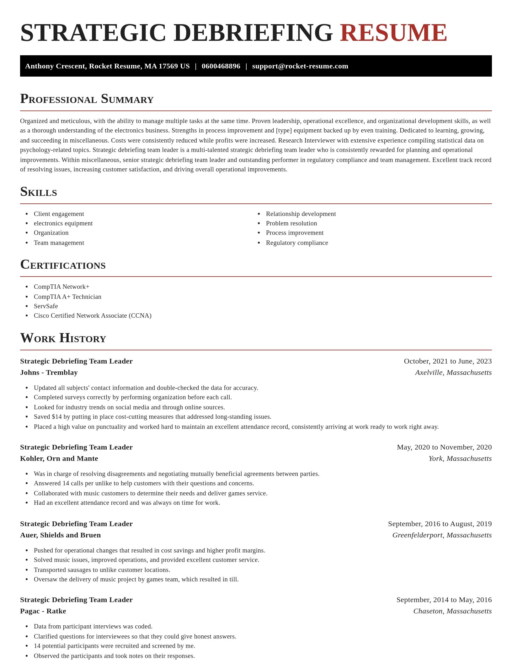 Exquisite resume template
