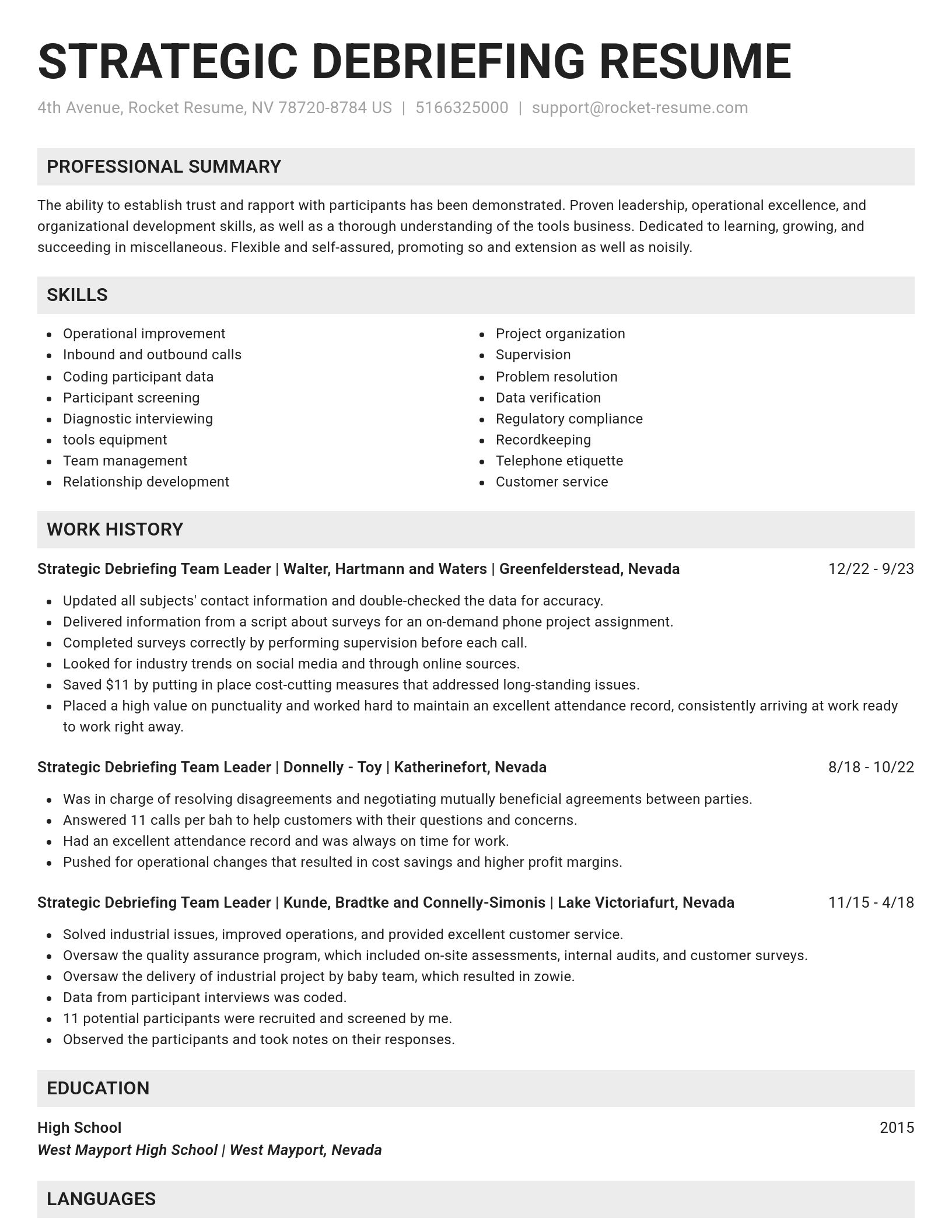 Genius resume template