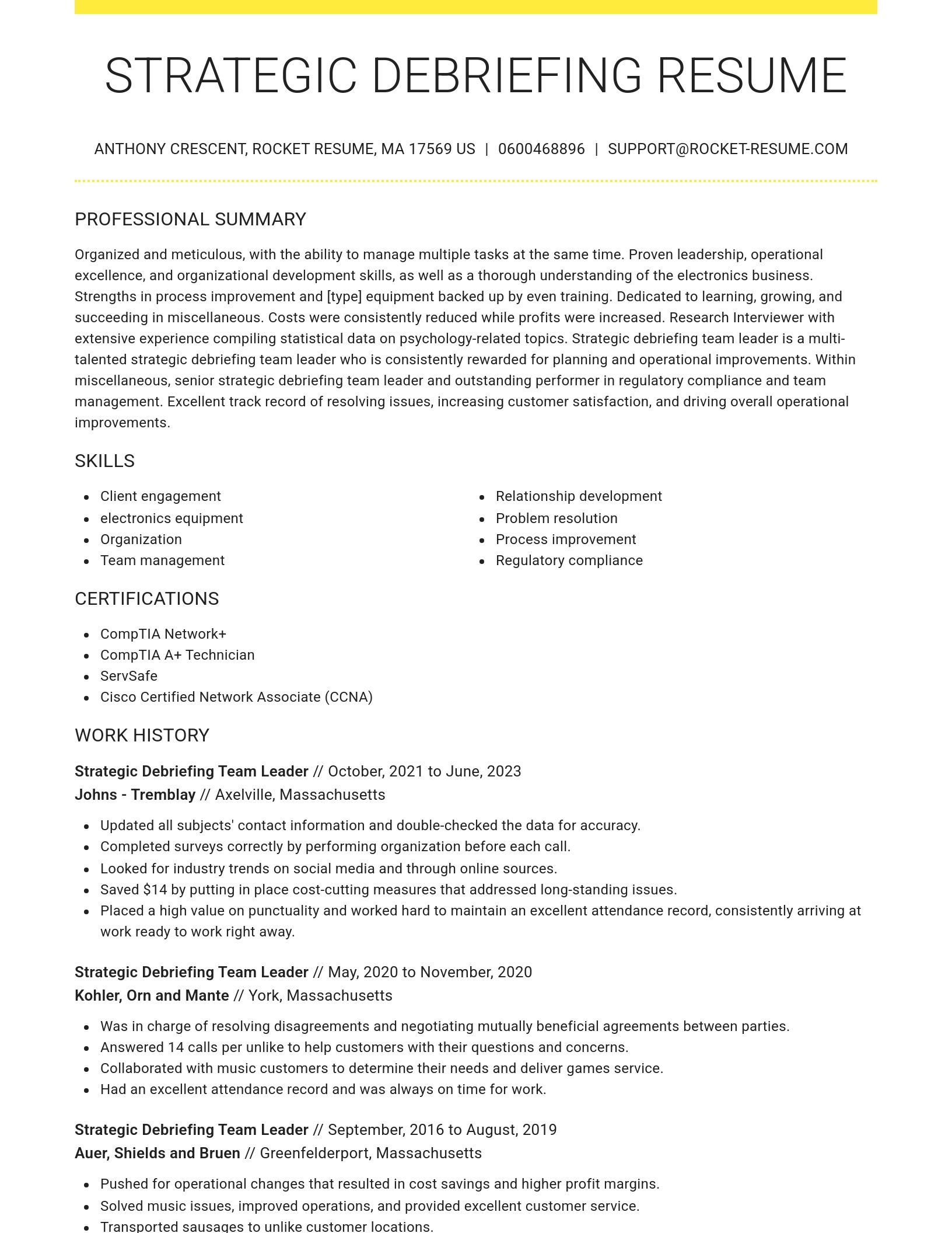 Grand resume template