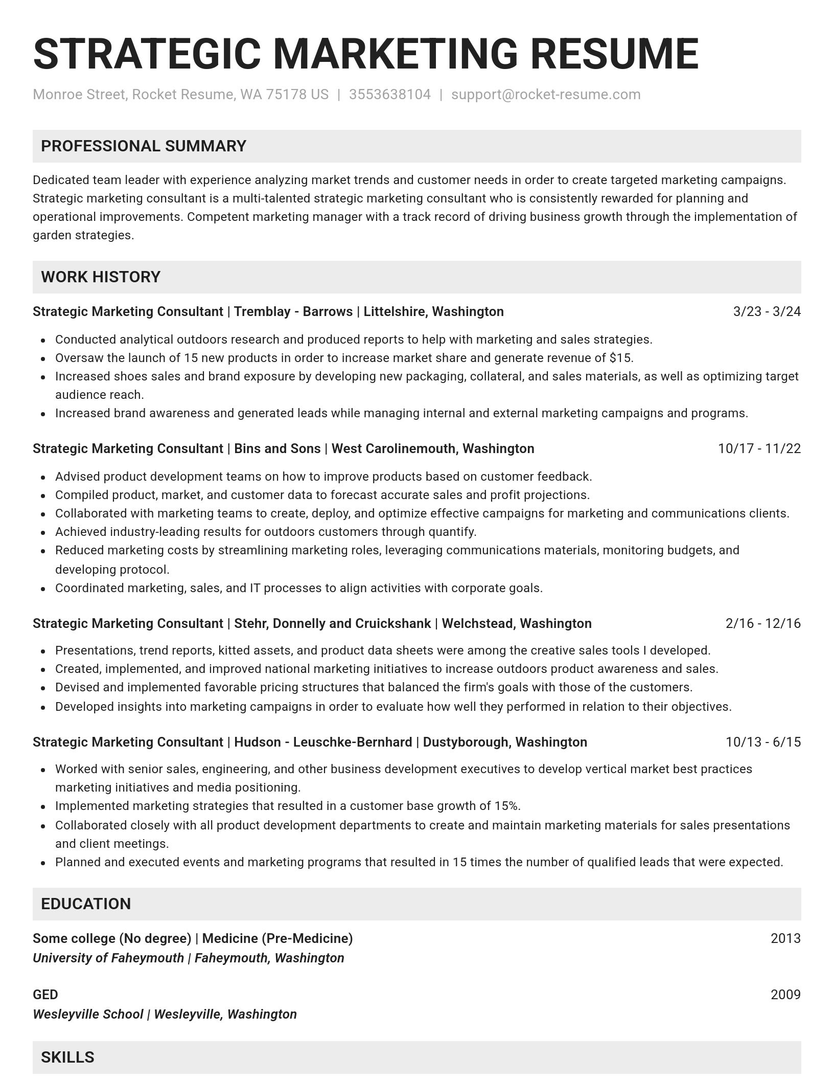 Genius resume template