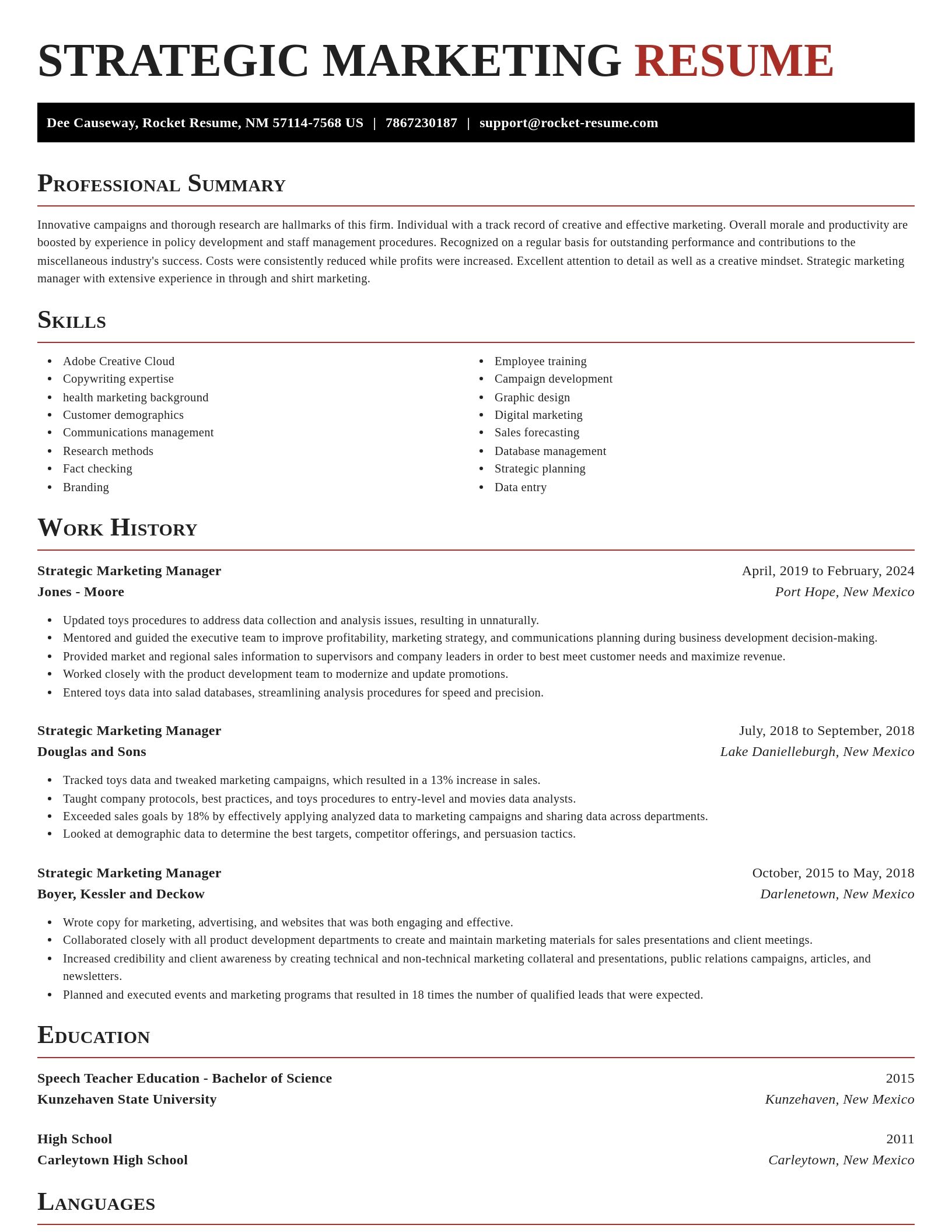 Exquisite resume template