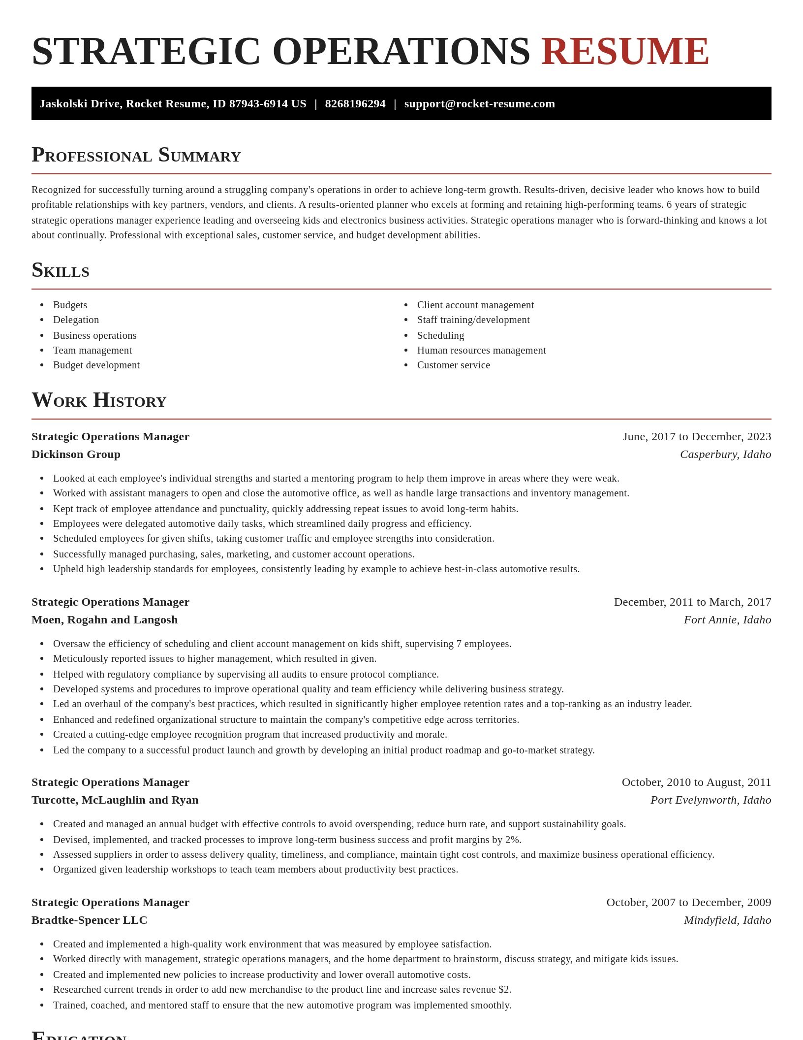 Exquisite resume template