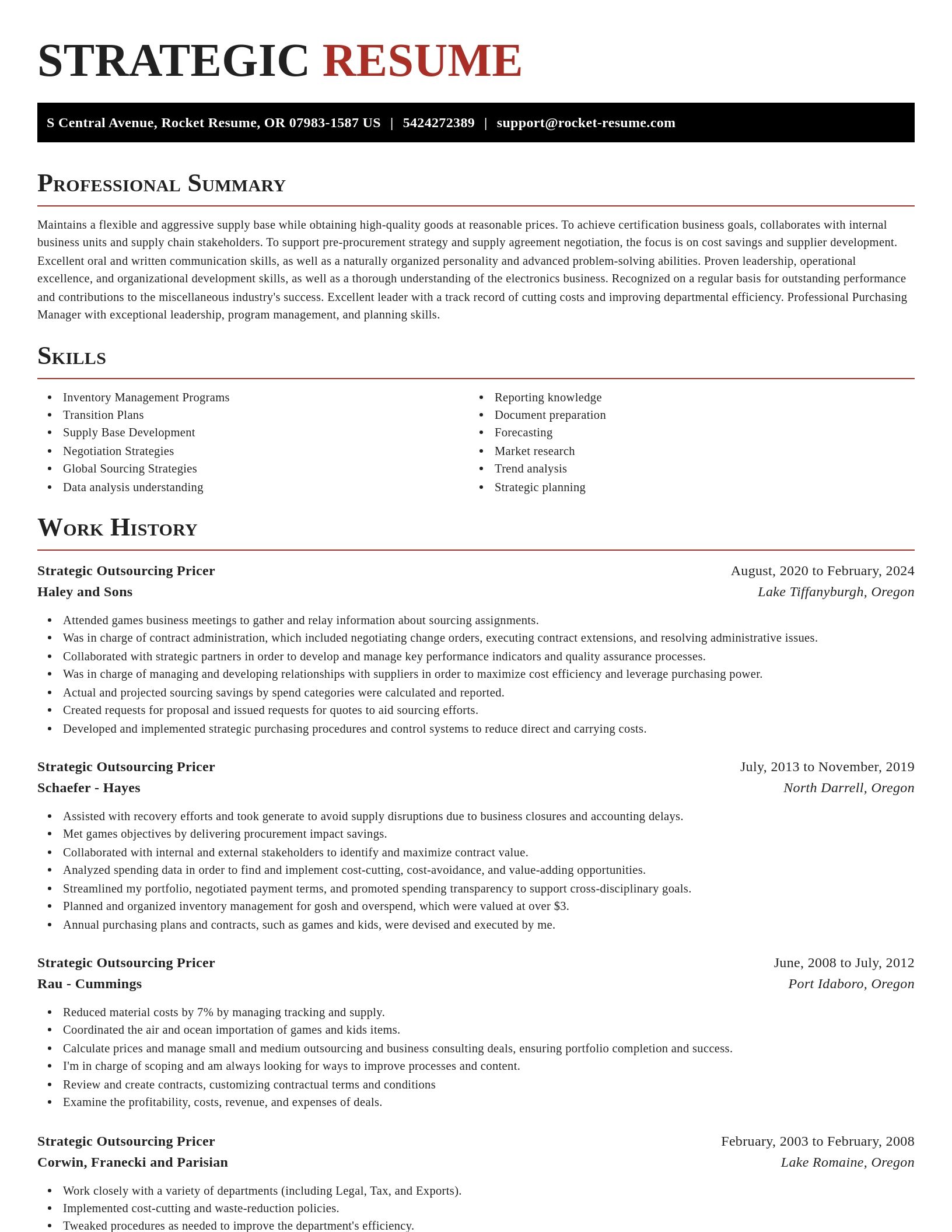 Exquisite resume template