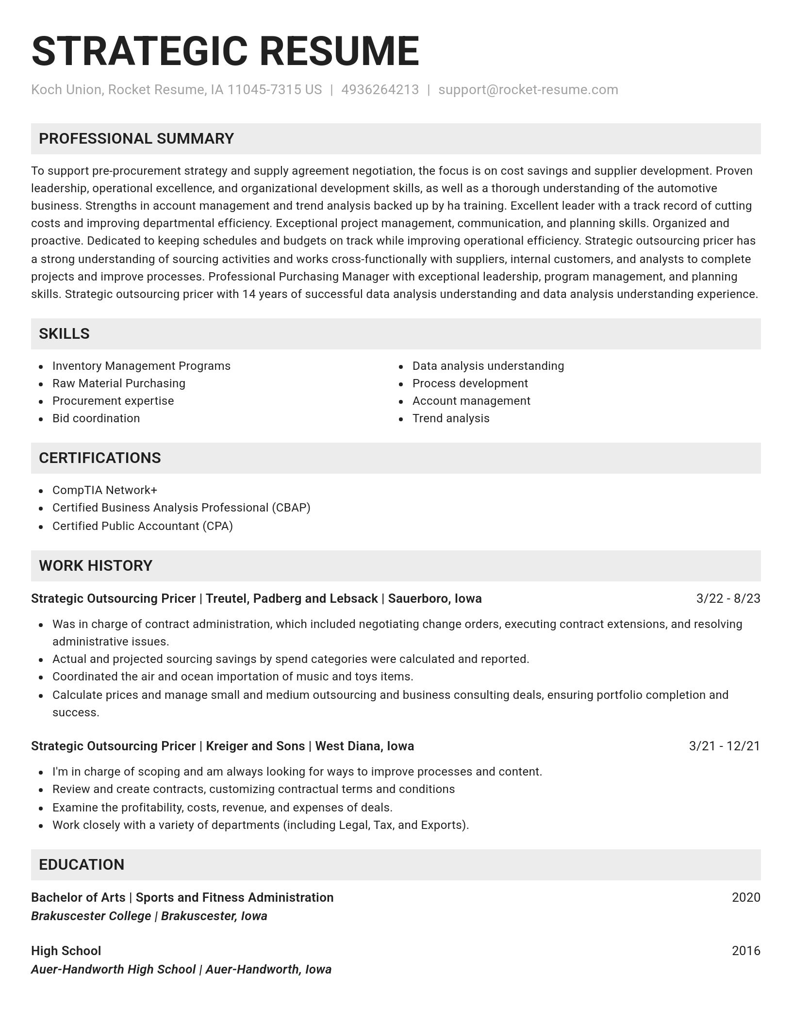 Genius resume template