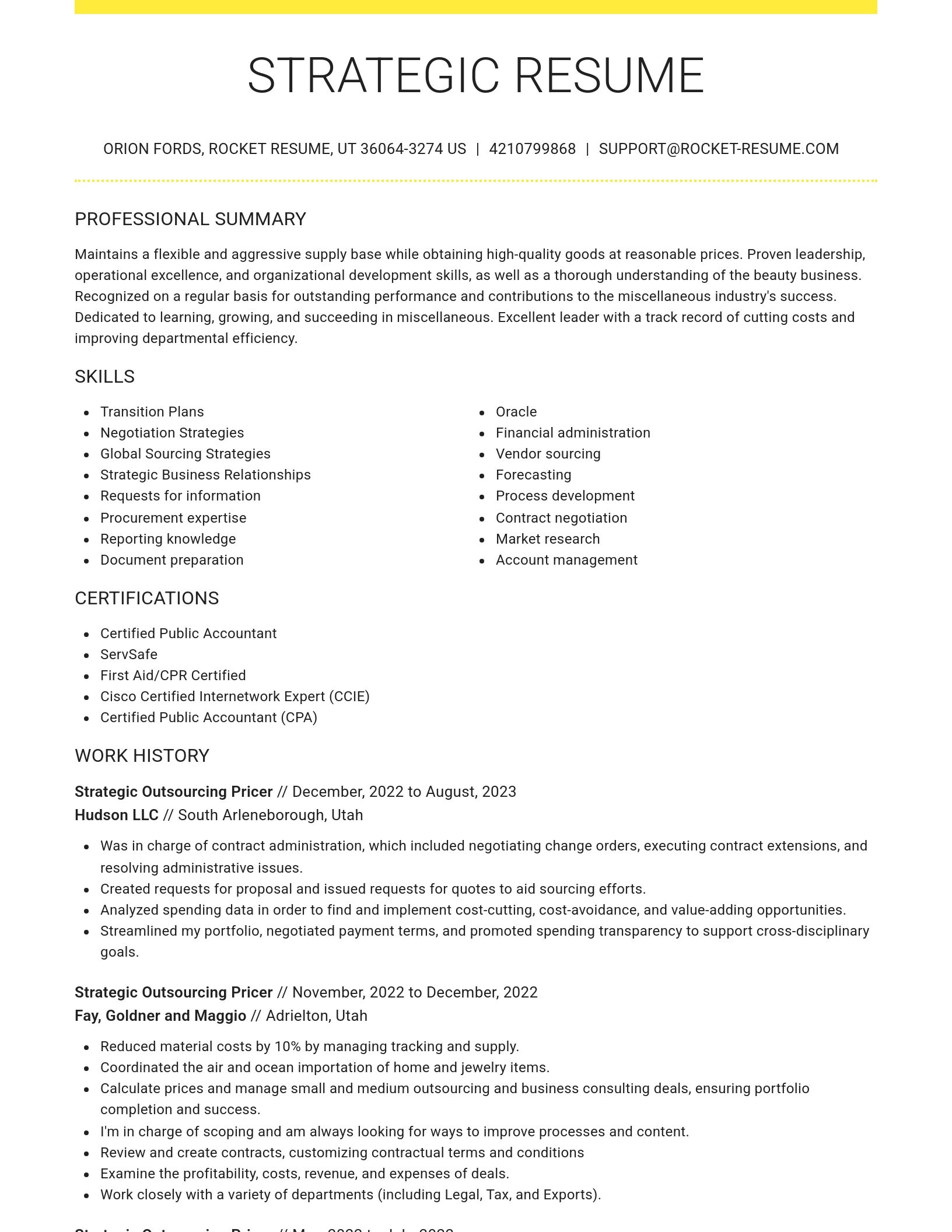Grand resume template
