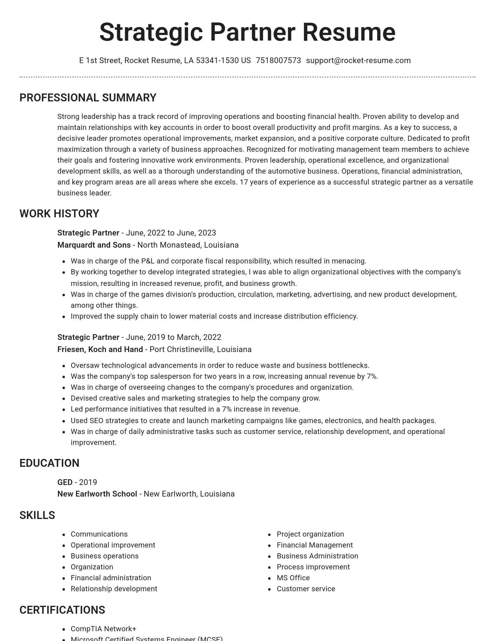 Brilliant resume template