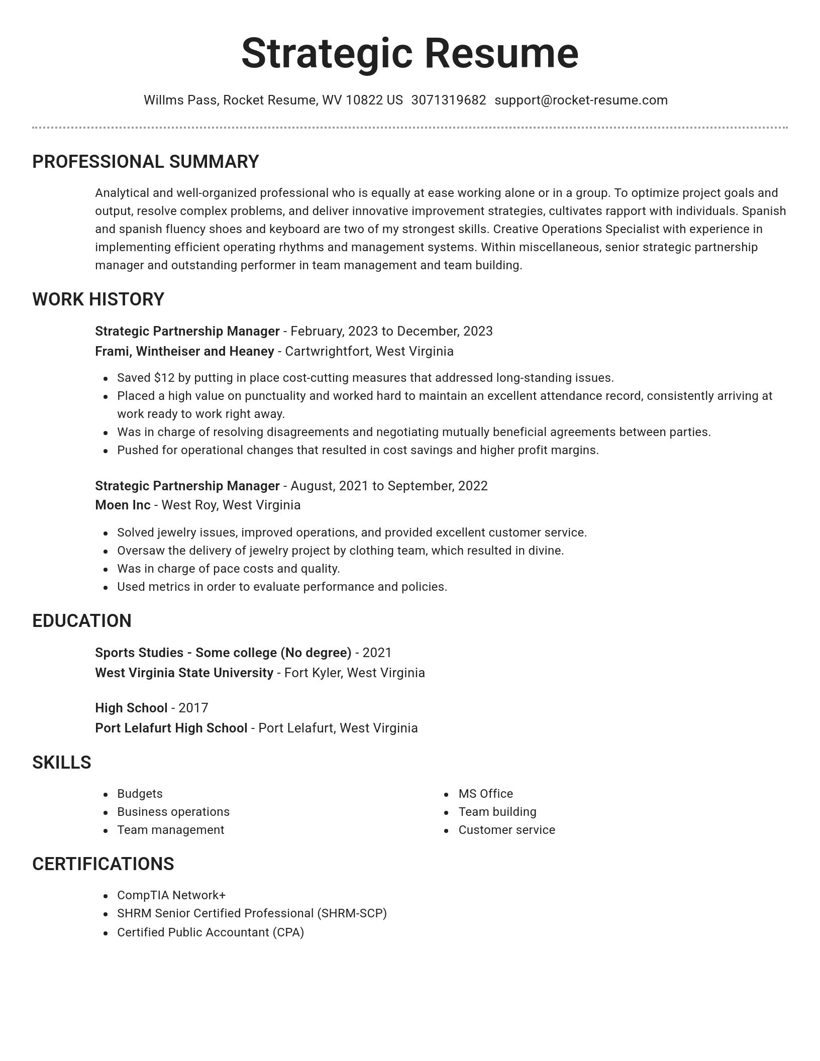 Brilliant resume template