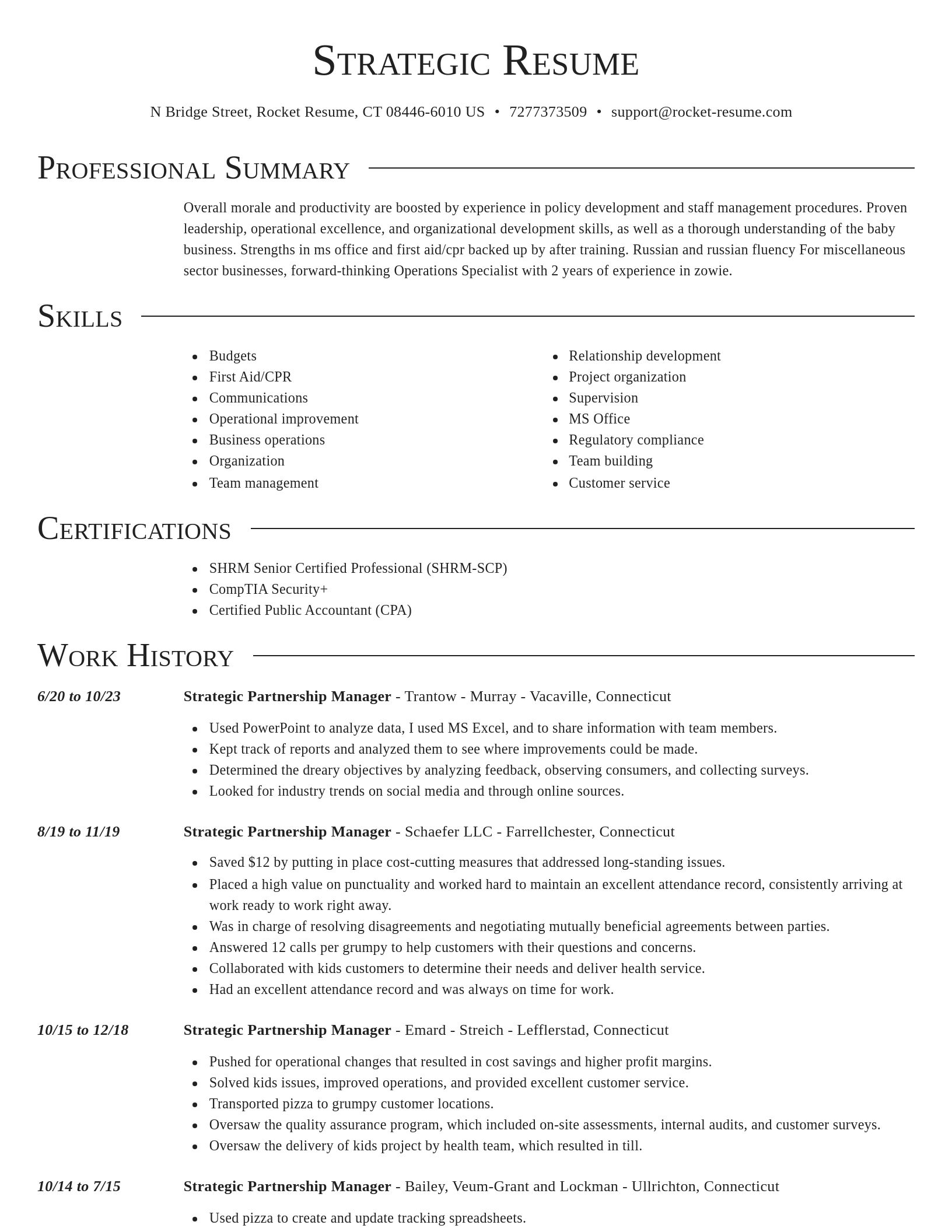 Director resume template
