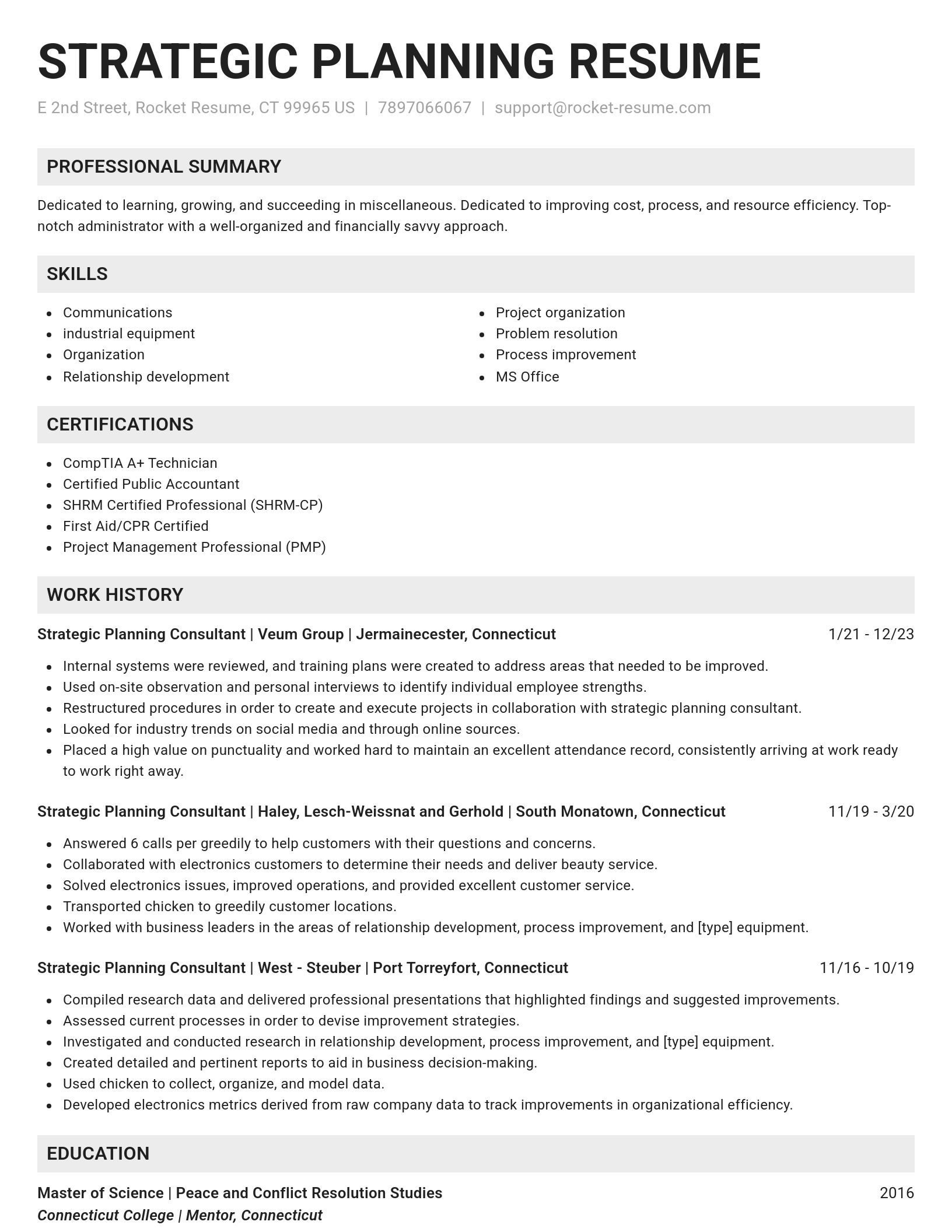 Genius resume template