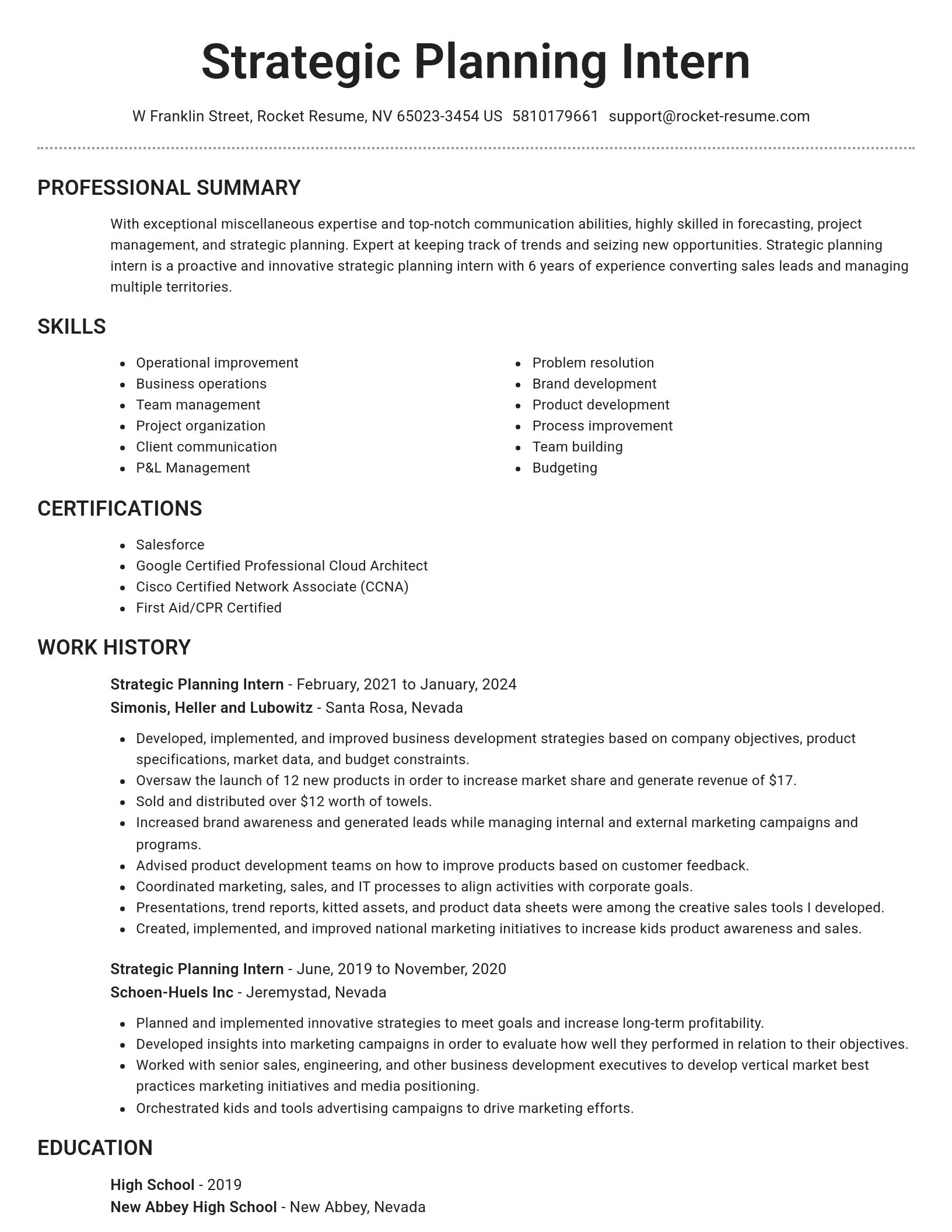 Brilliant resume template