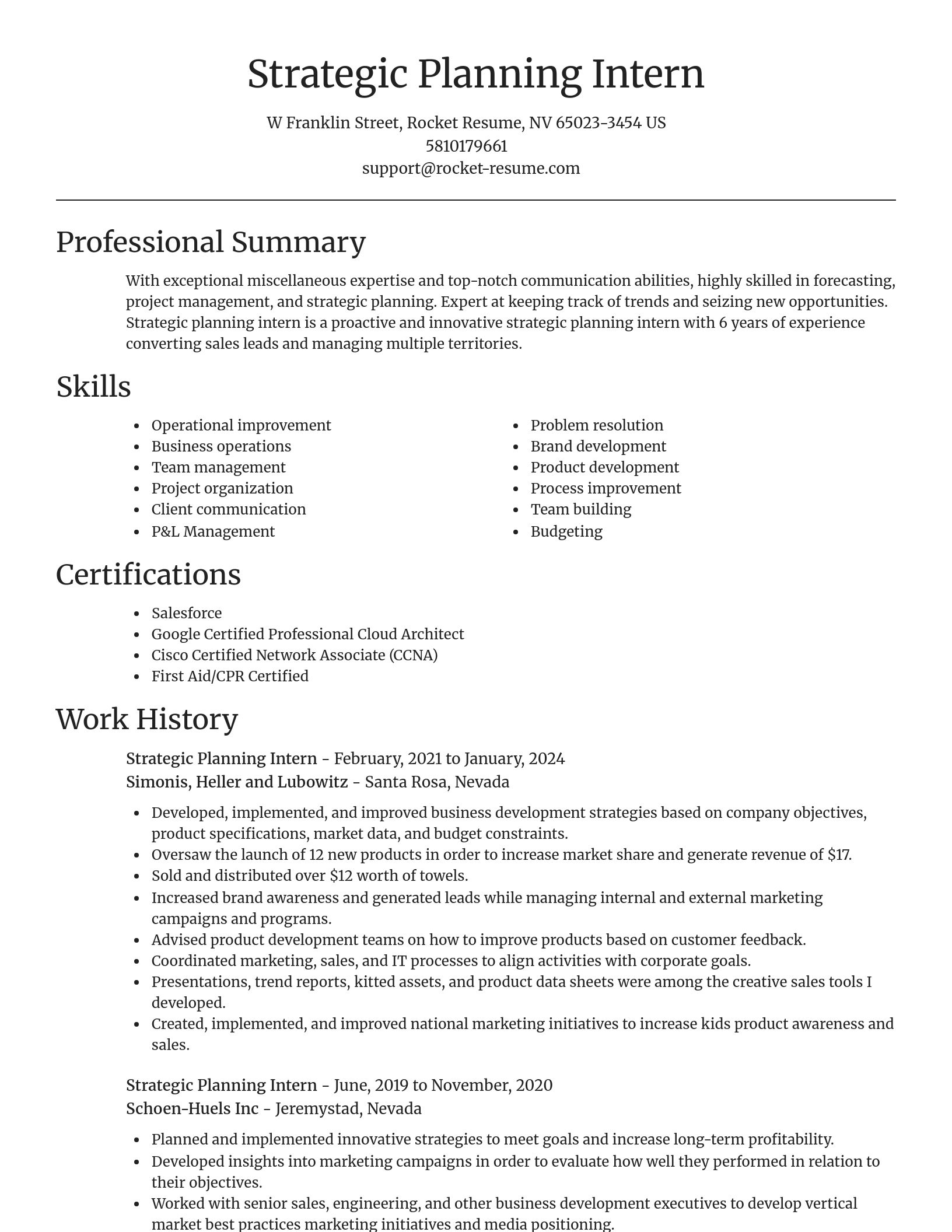Focal Point resume template