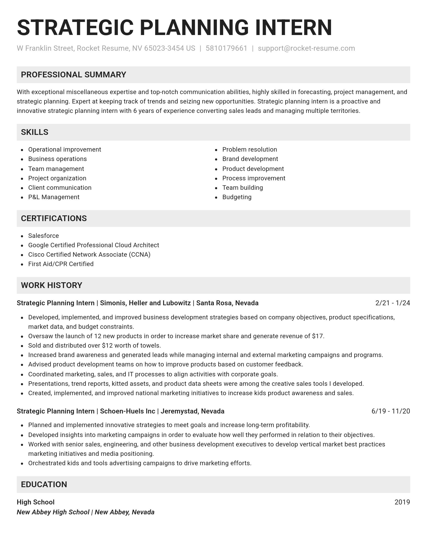 Genius resume template