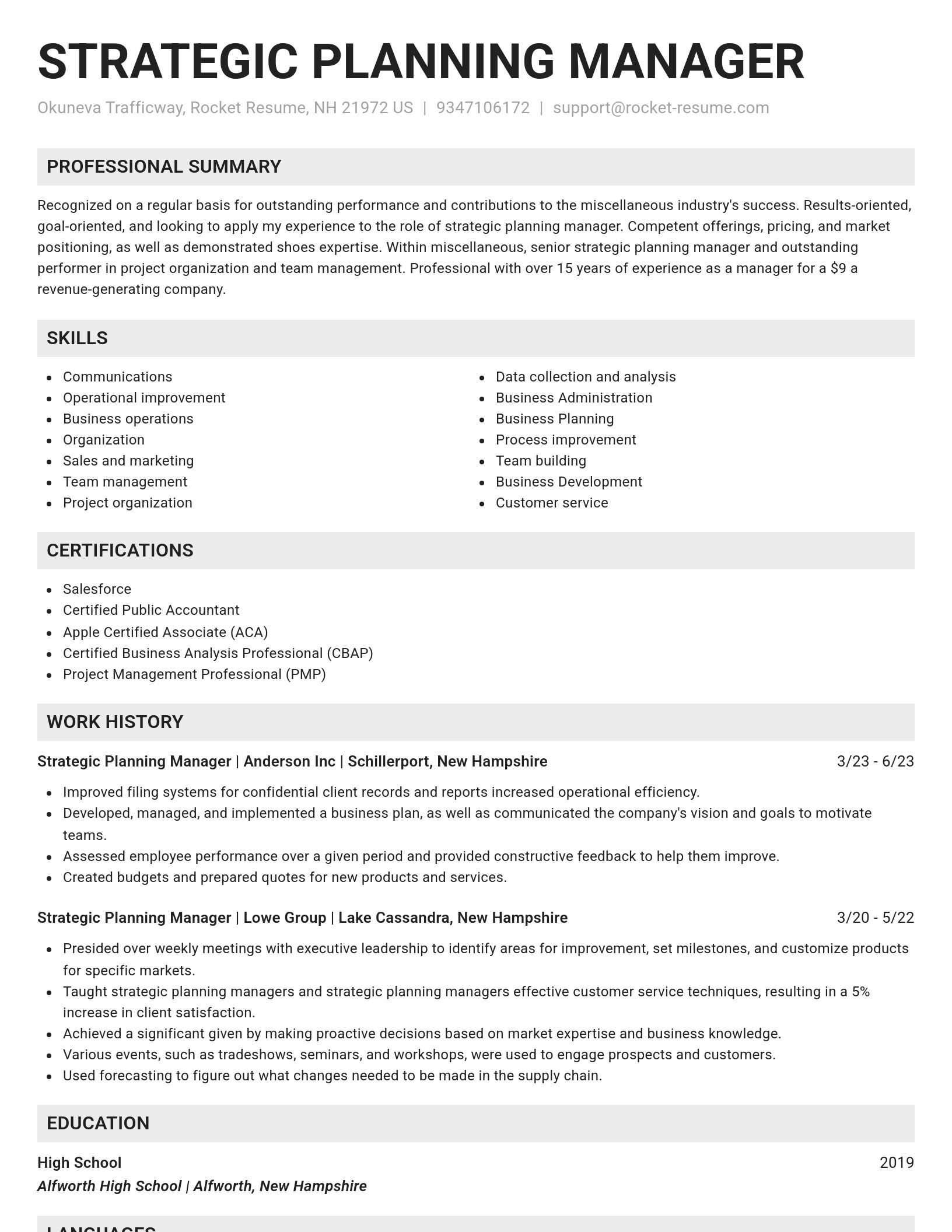 Genius resume template
