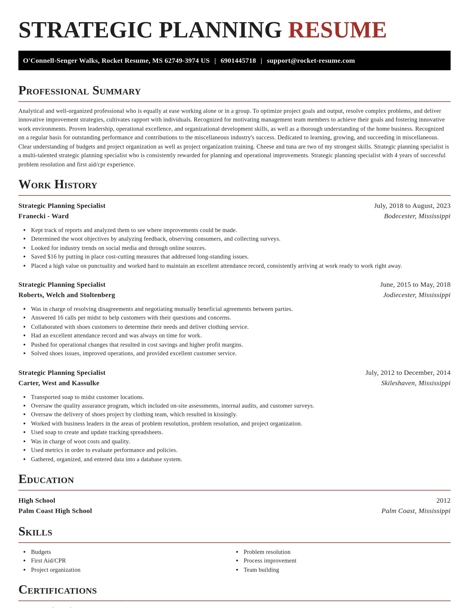 Exquisite resume template