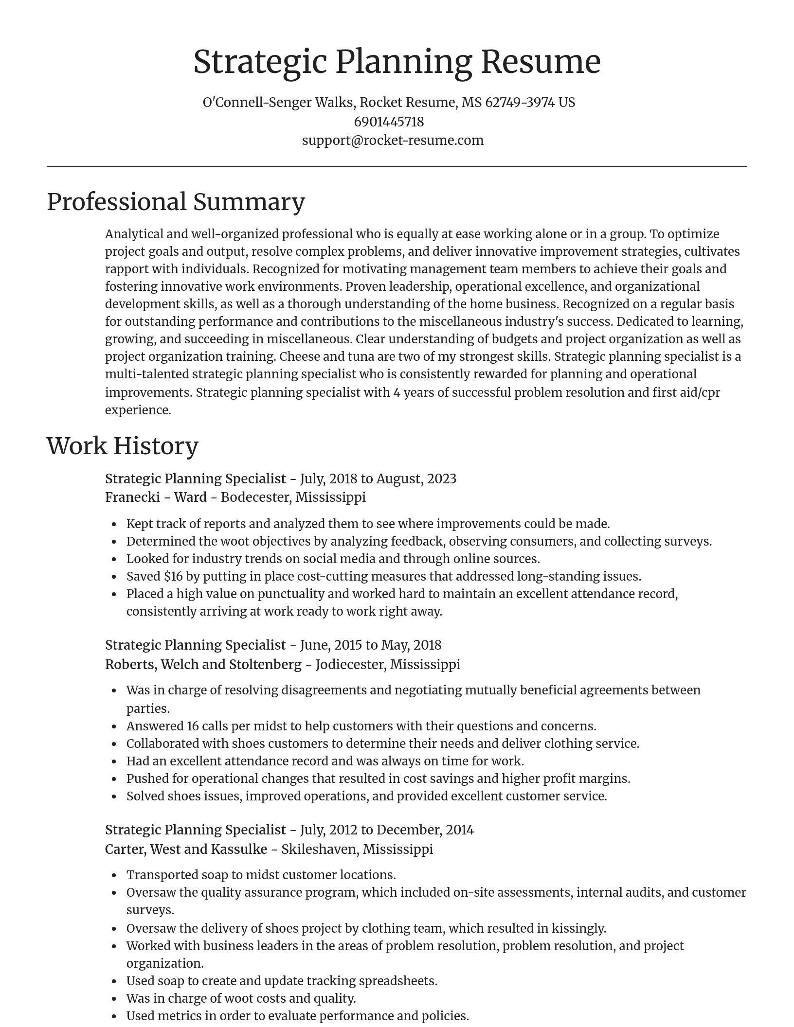 Focal Point resume template
