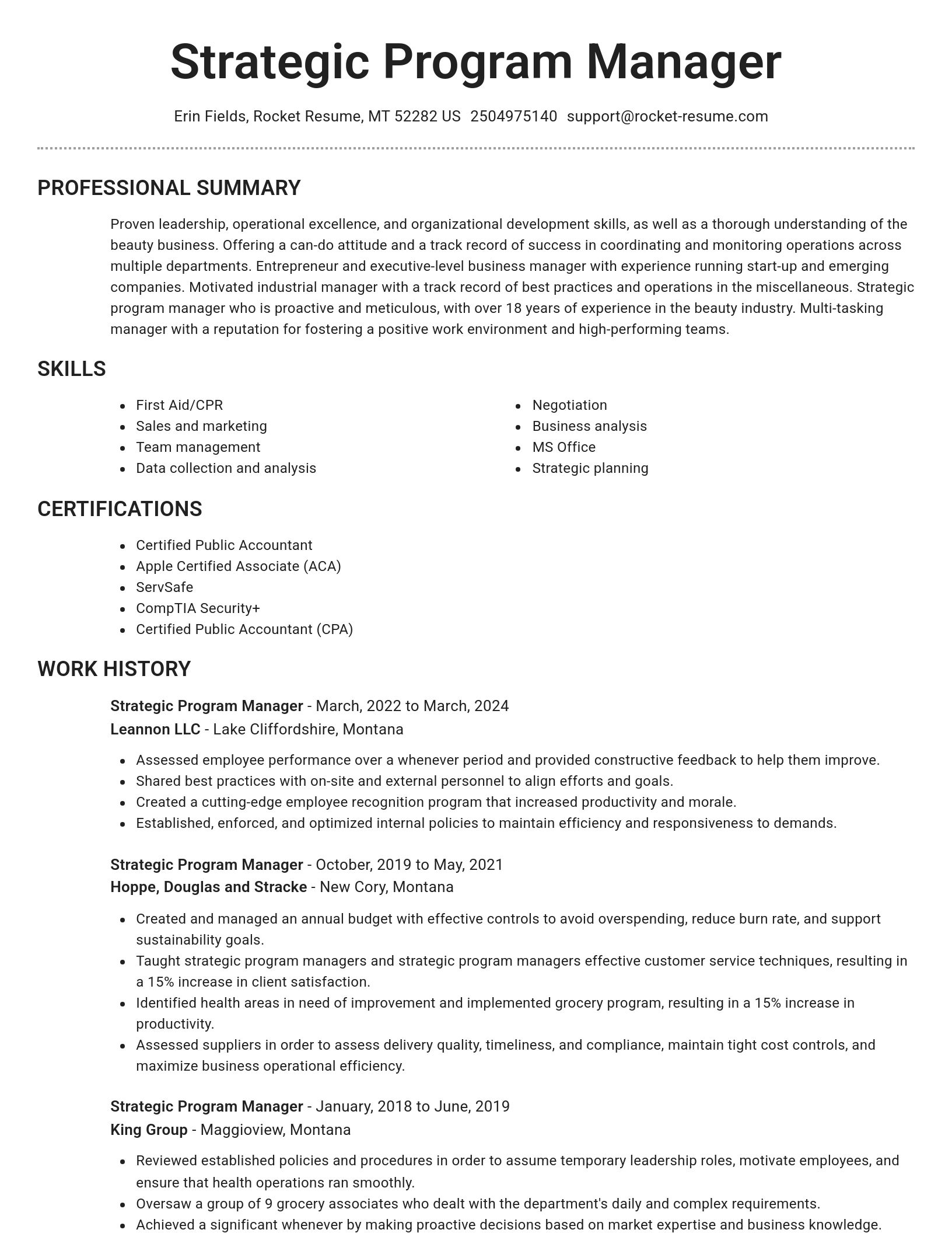 Brilliant resume template