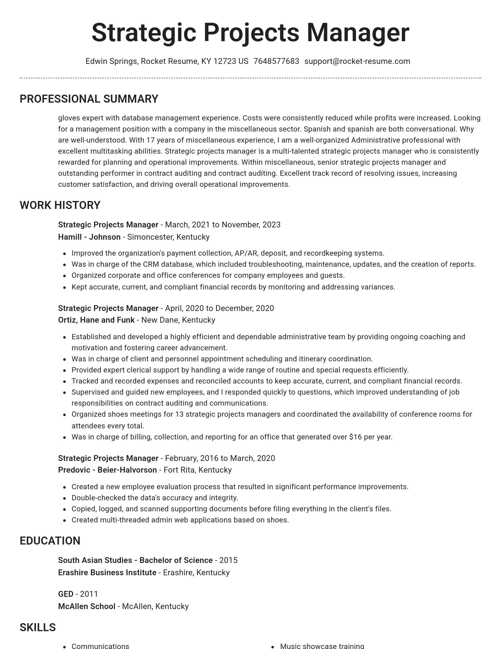 Brilliant resume template