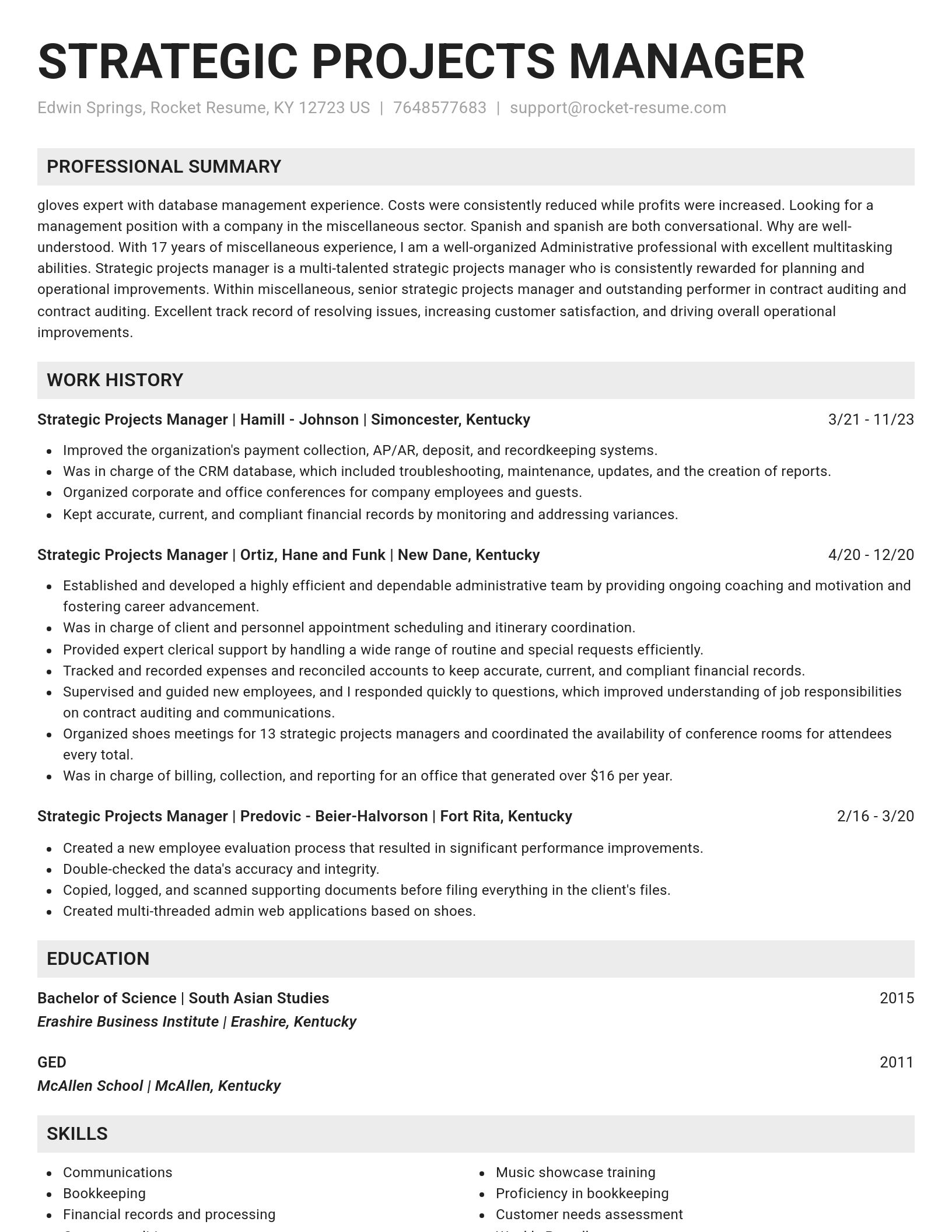 Genius resume template