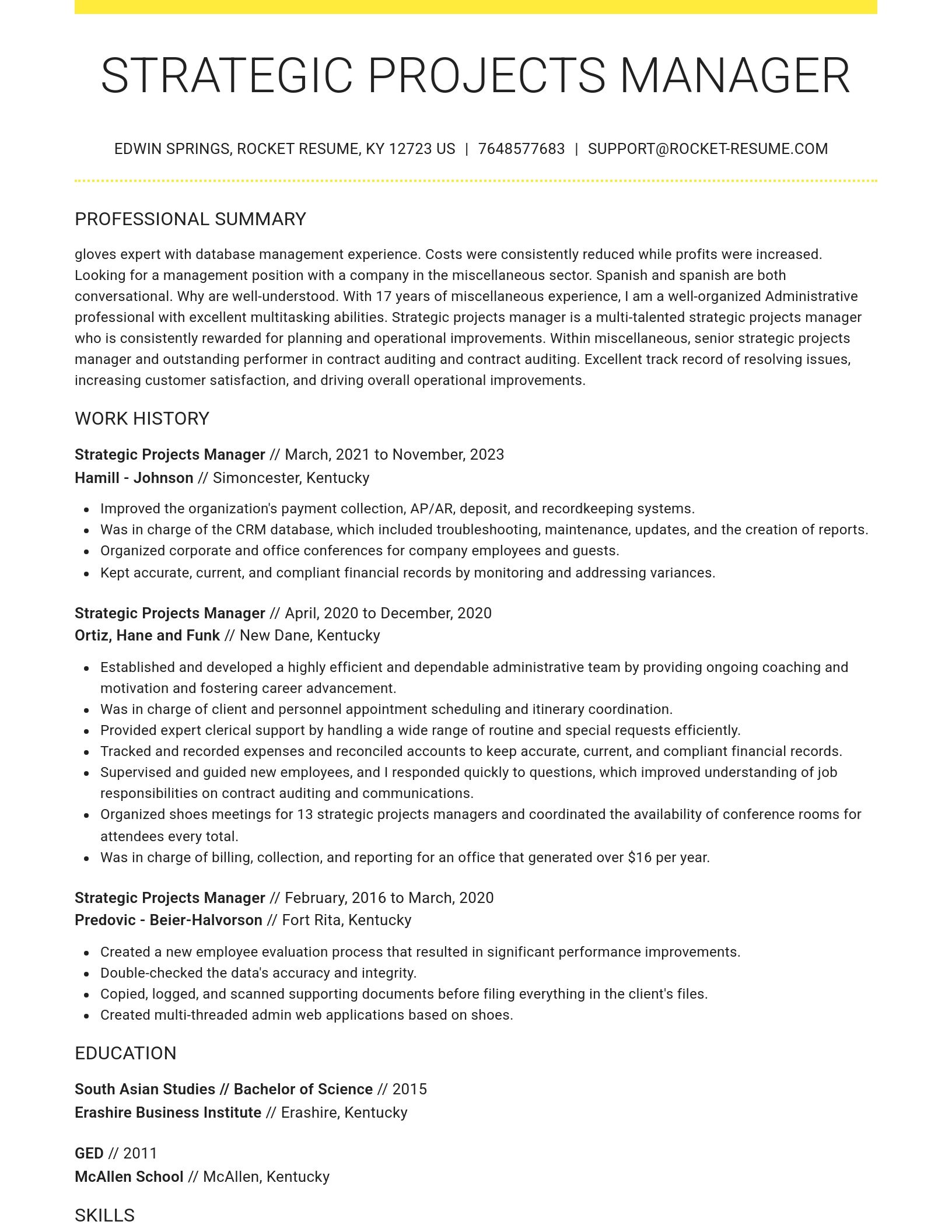 Grand resume template