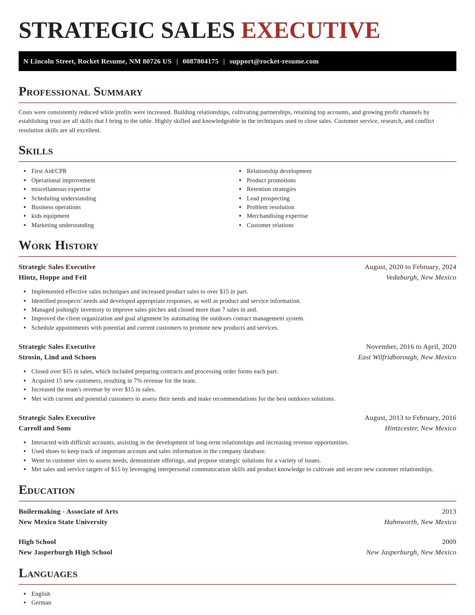 Exquisite resume template