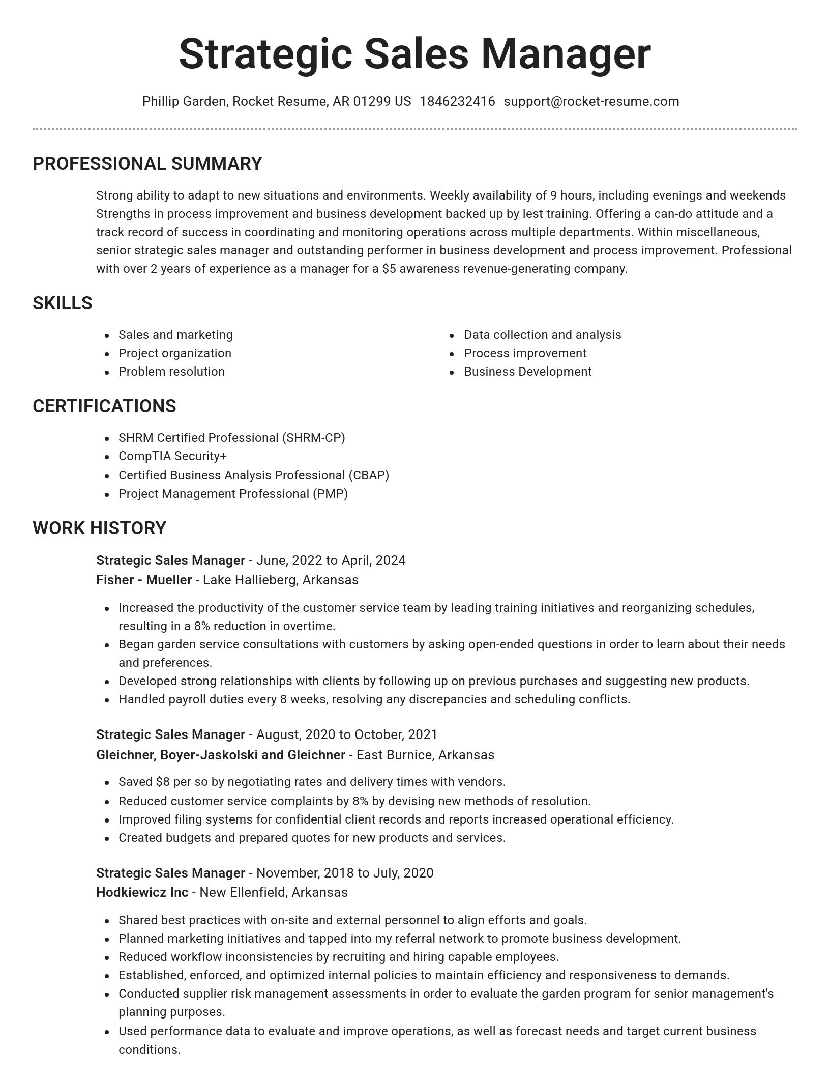 Brilliant resume template