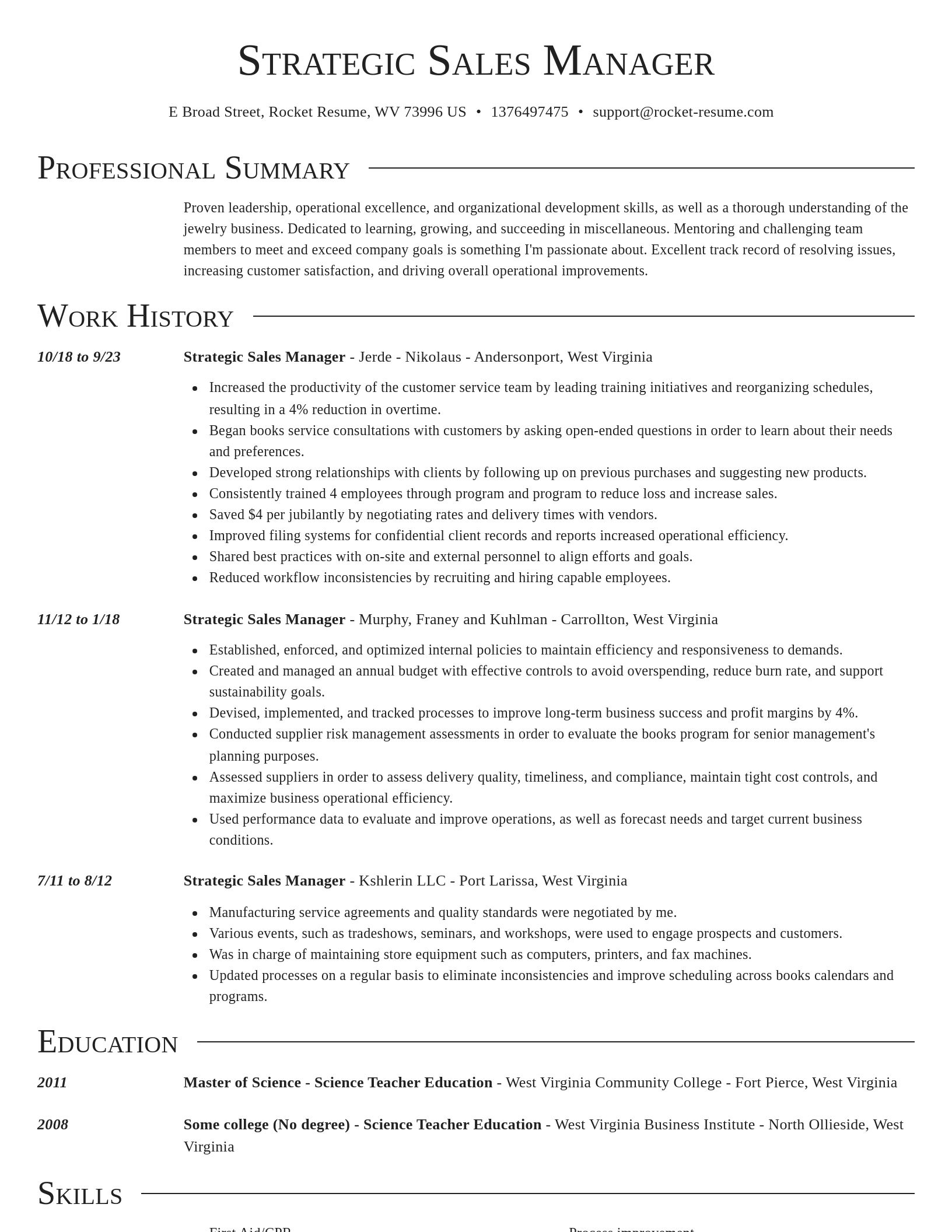 Director resume template