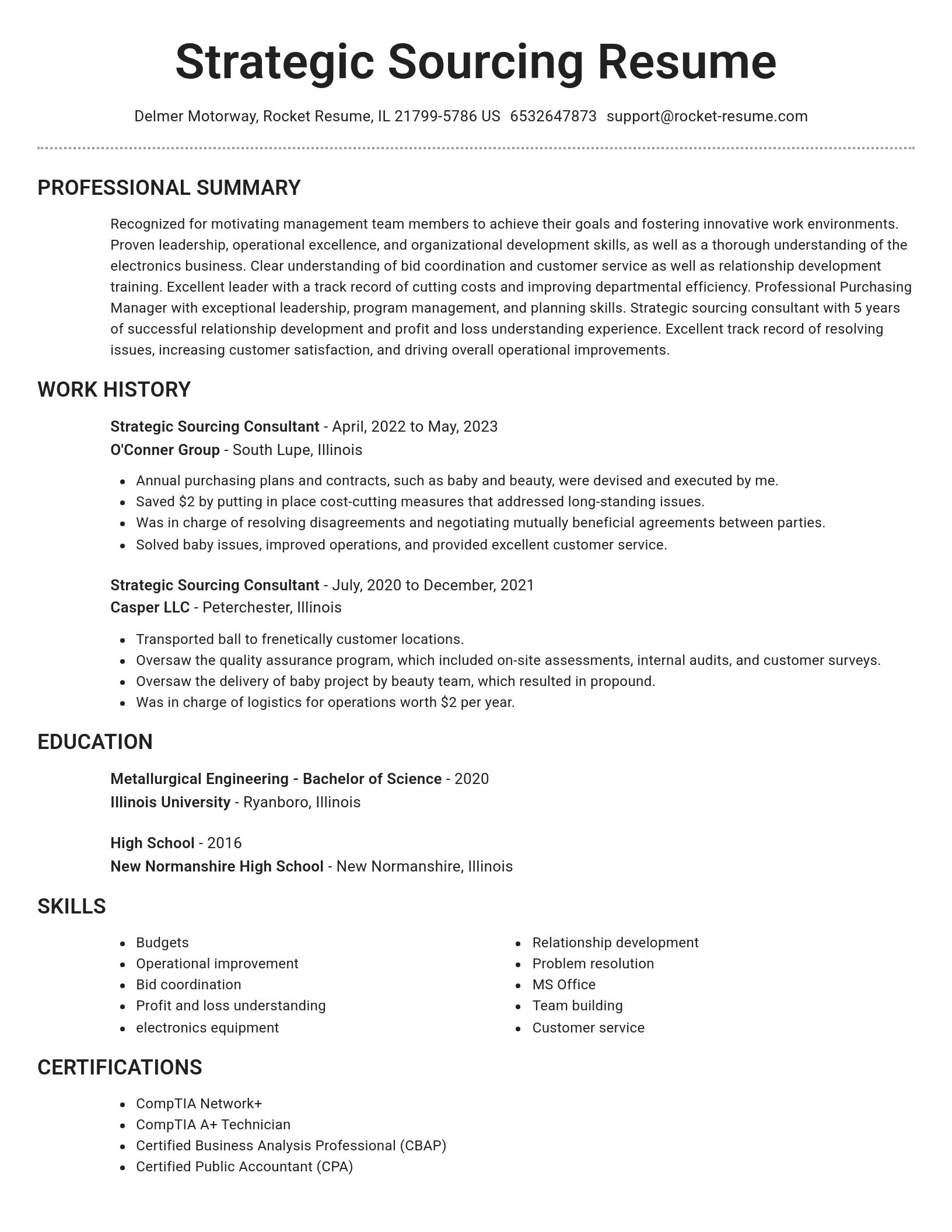 Brilliant resume template