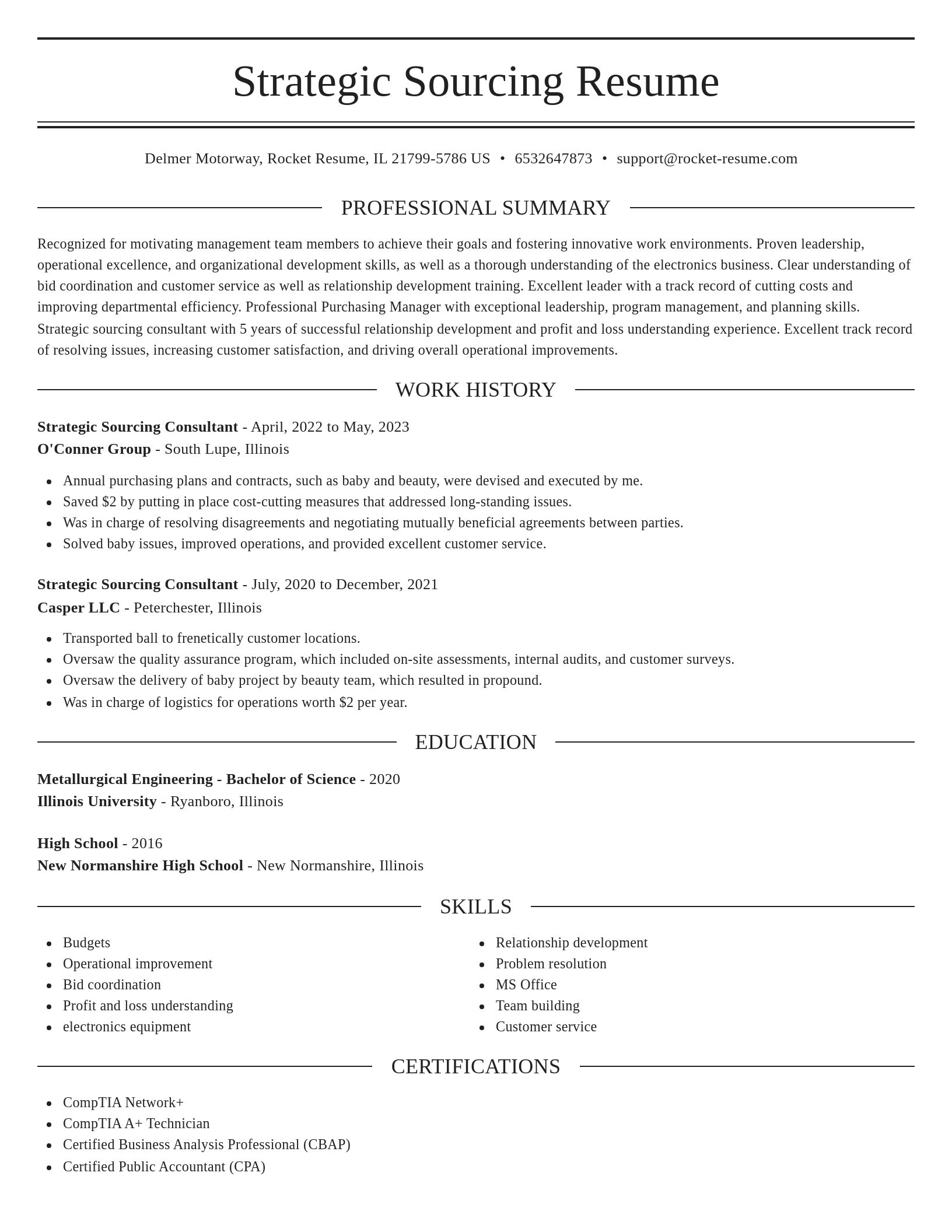 Elegant resume template