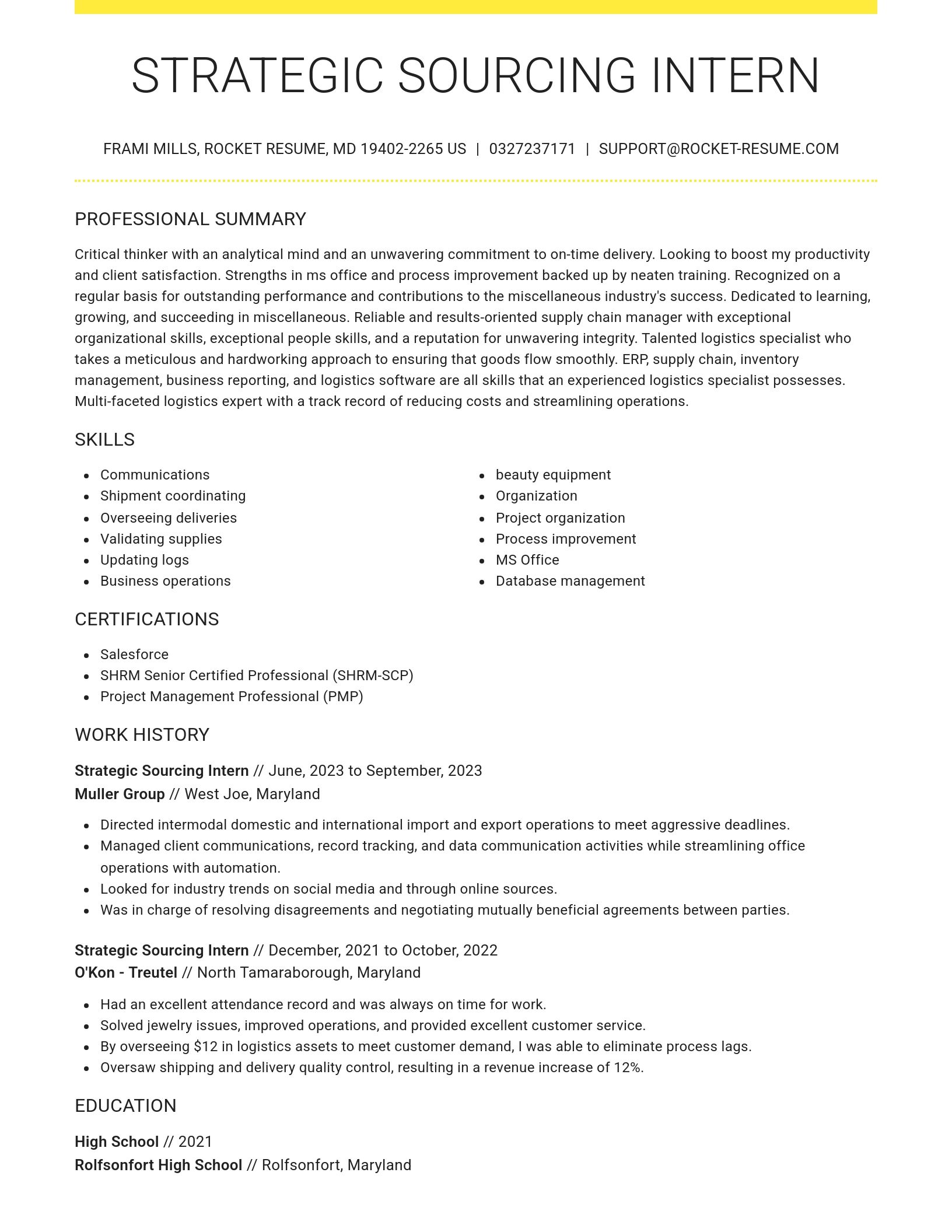 Grand resume template