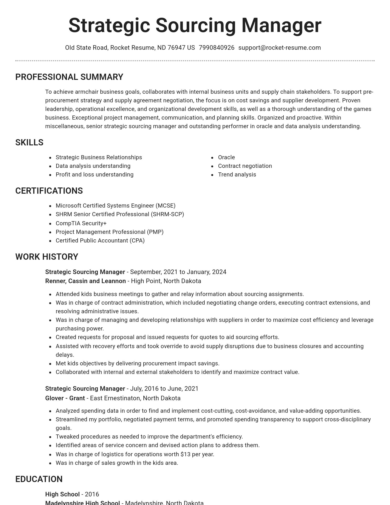 Brilliant resume template