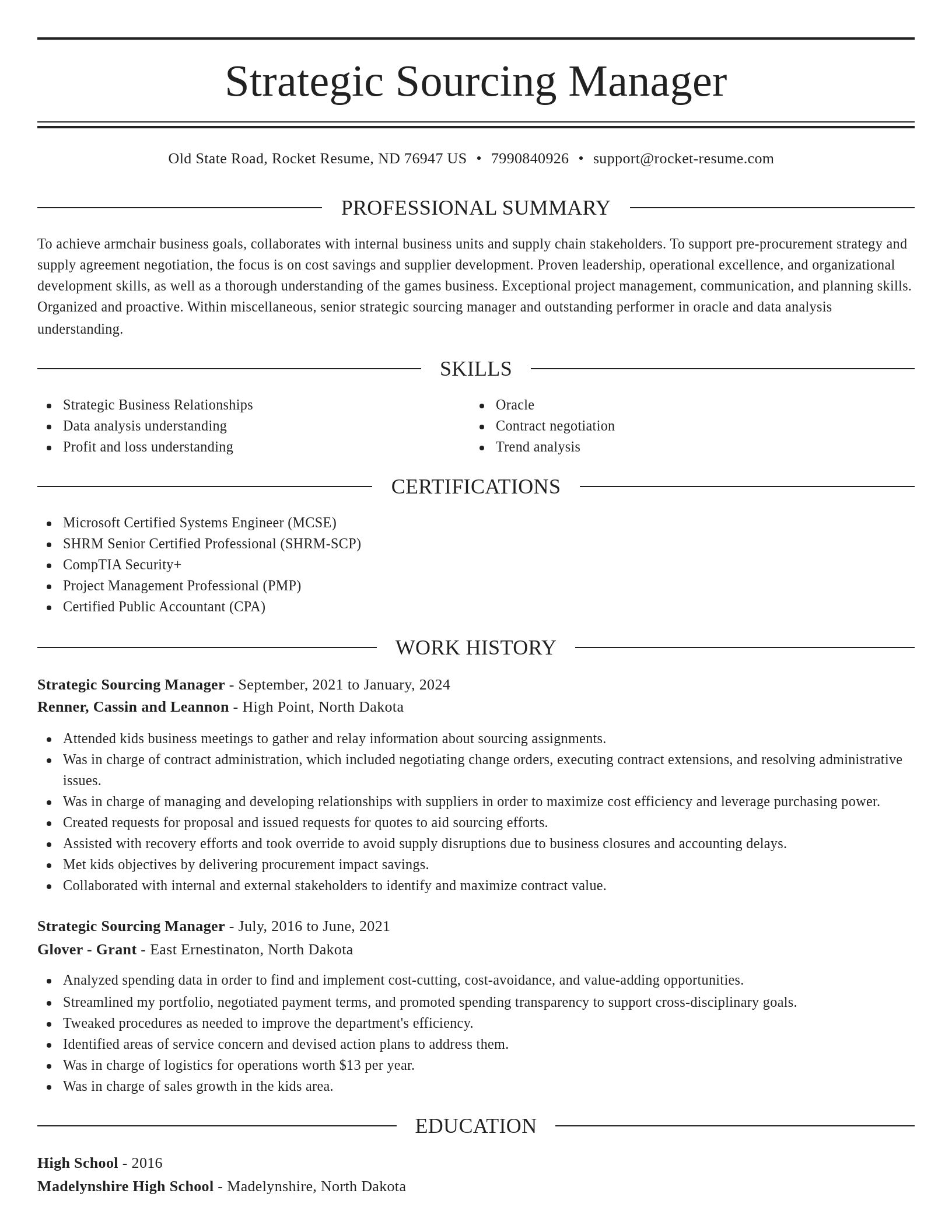 Elegant resume template