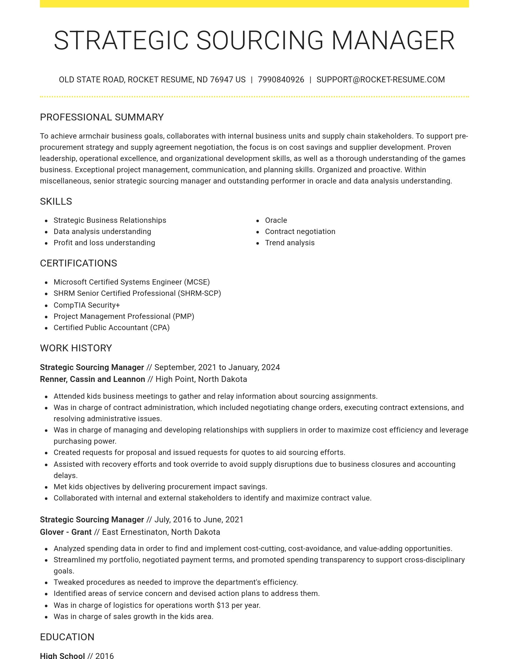 Grand resume template