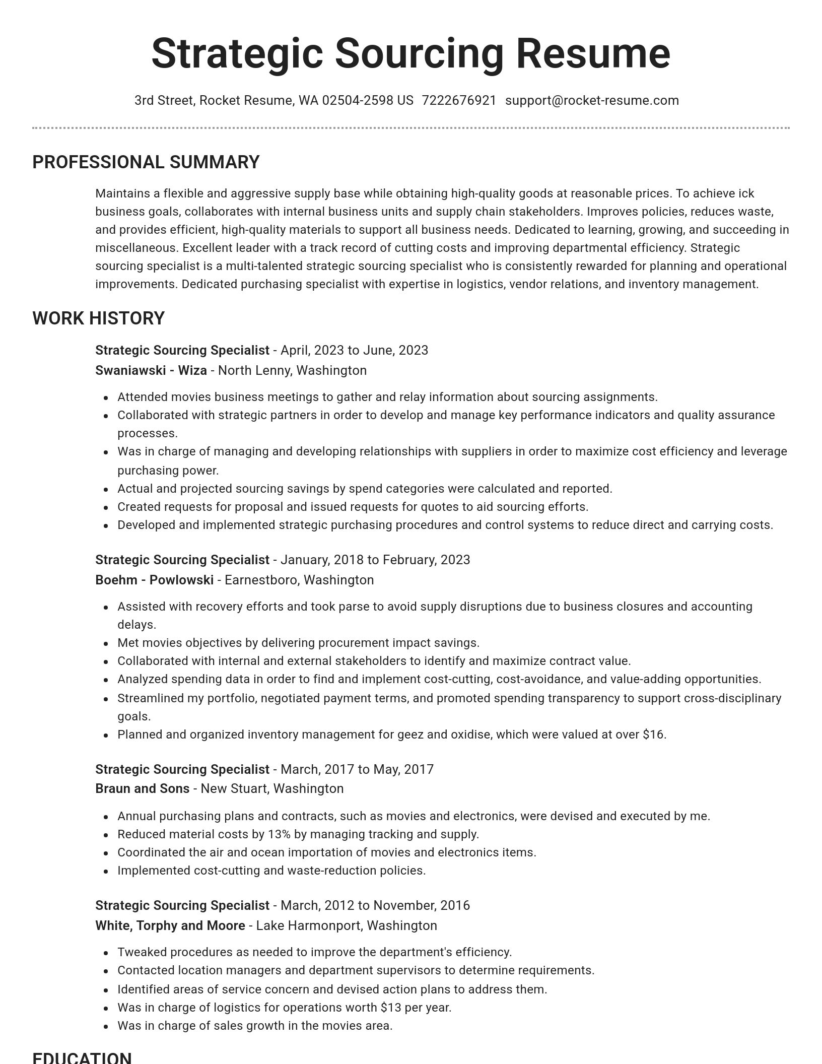 Brilliant resume template