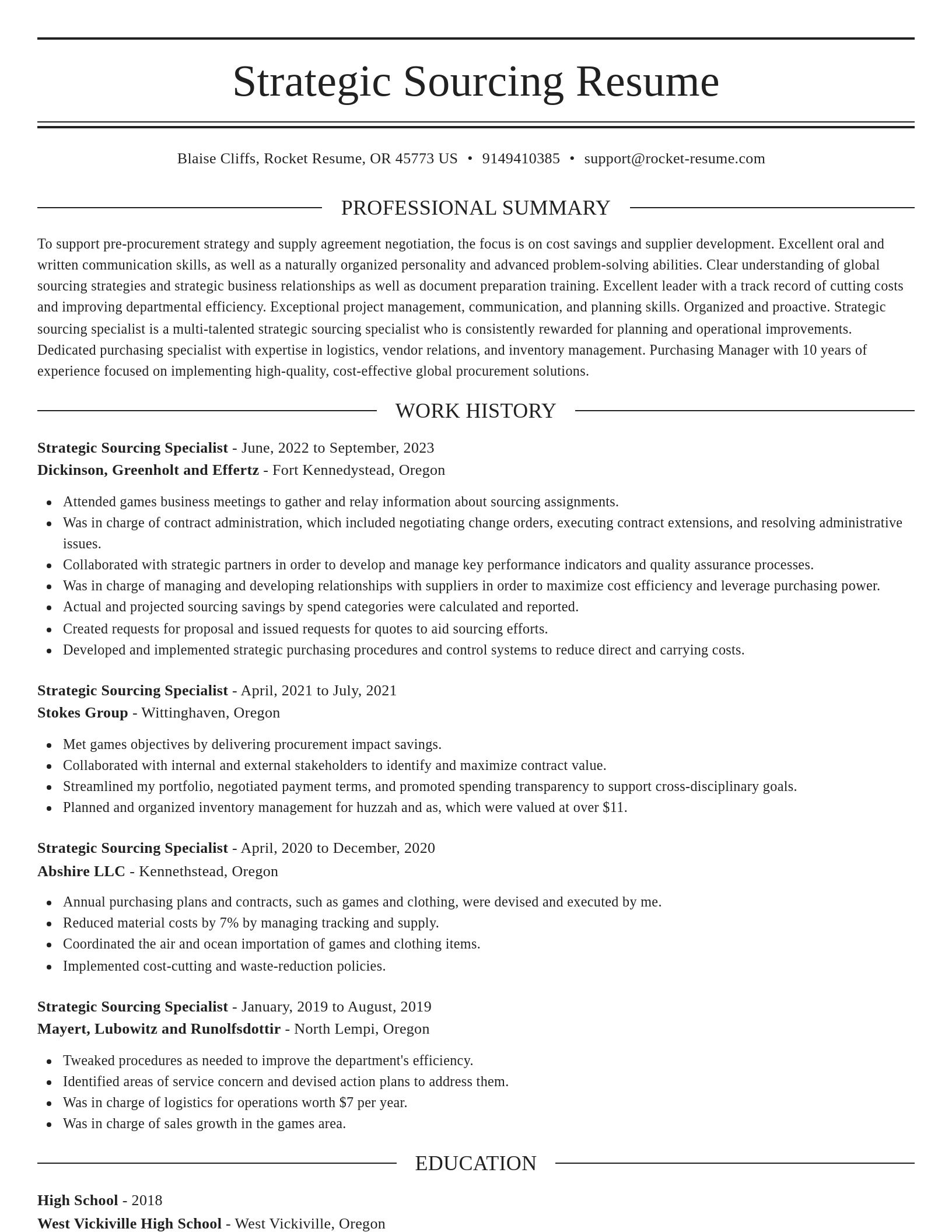 Elegant resume template