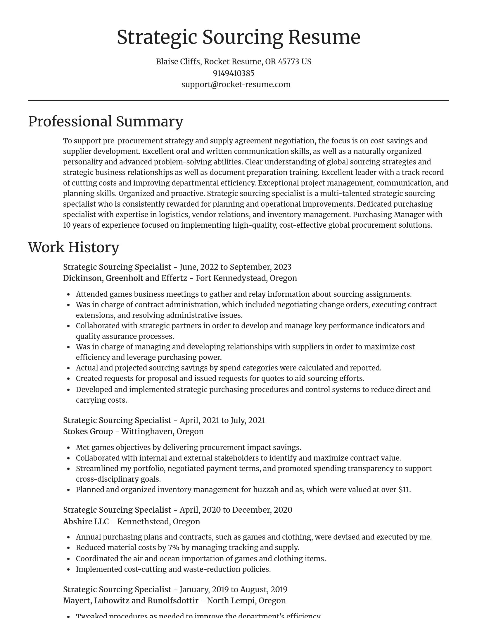 Focal Point resume template