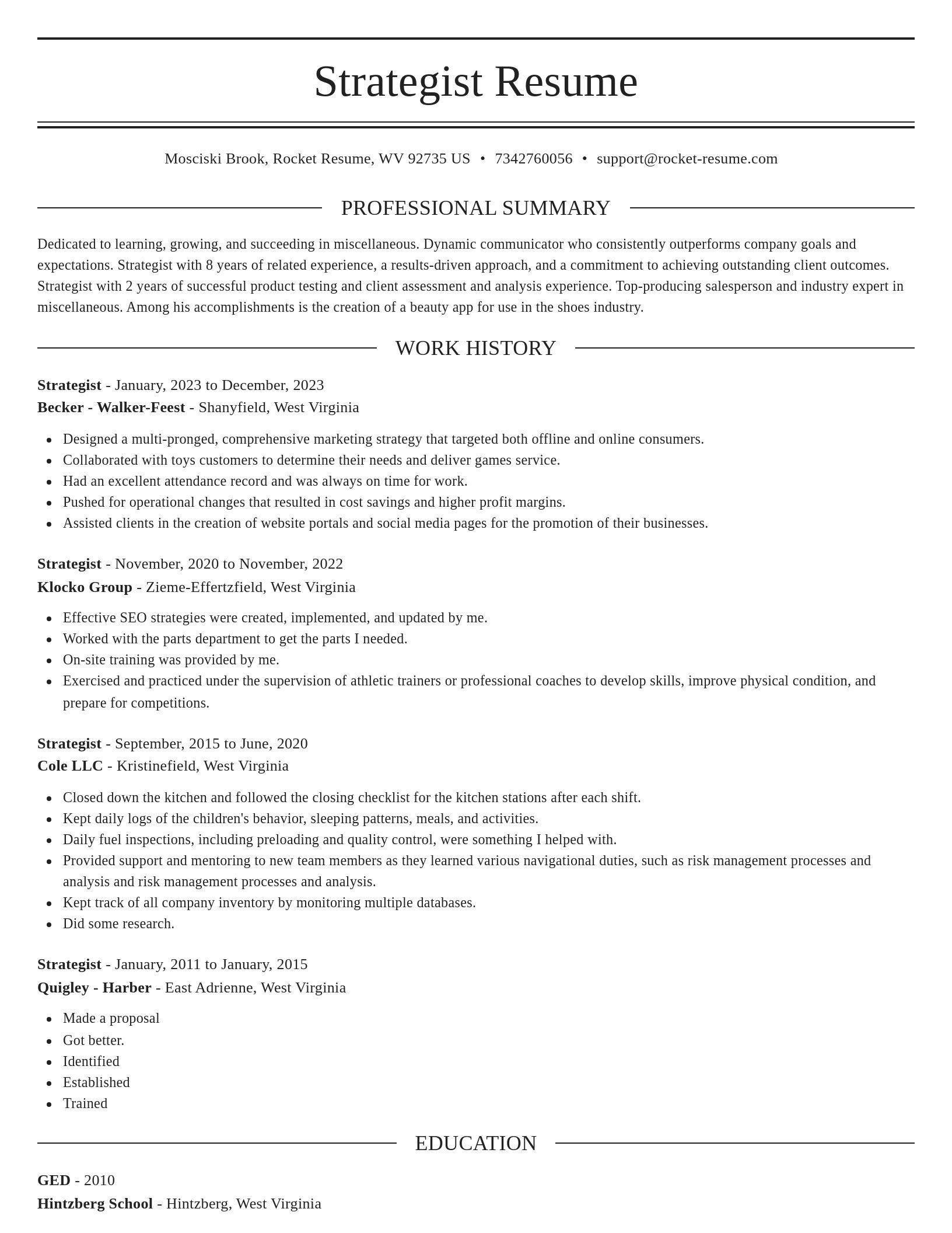 Elegant resume template