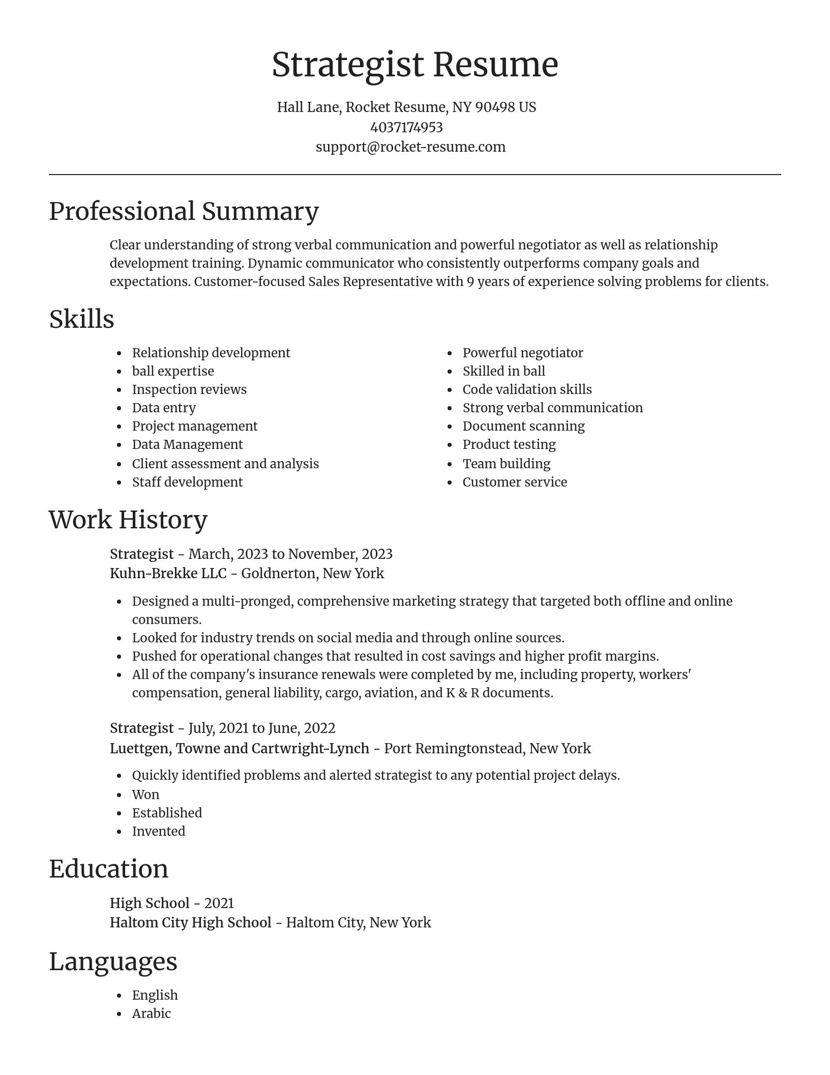 Focal Point resume template