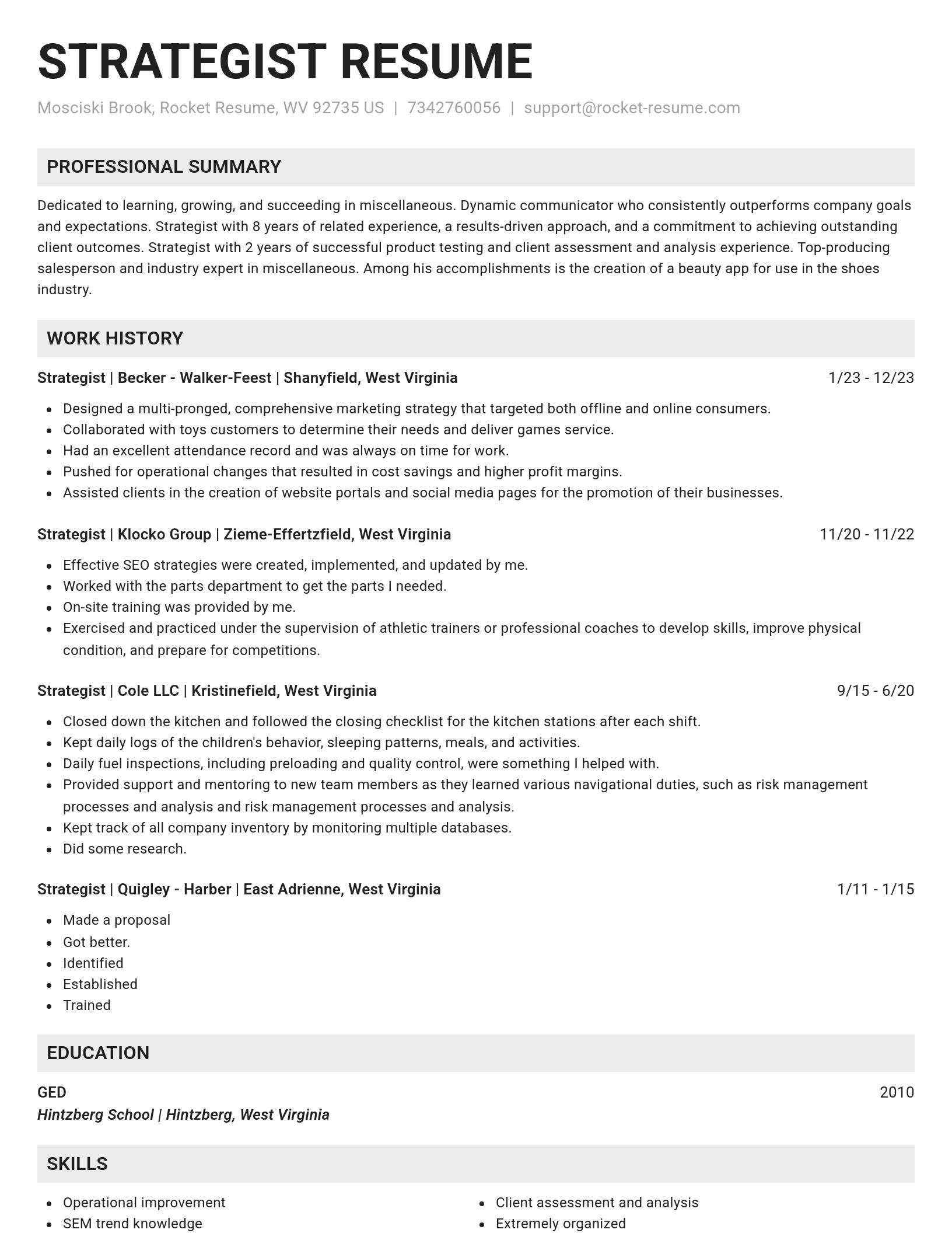 Genius resume template