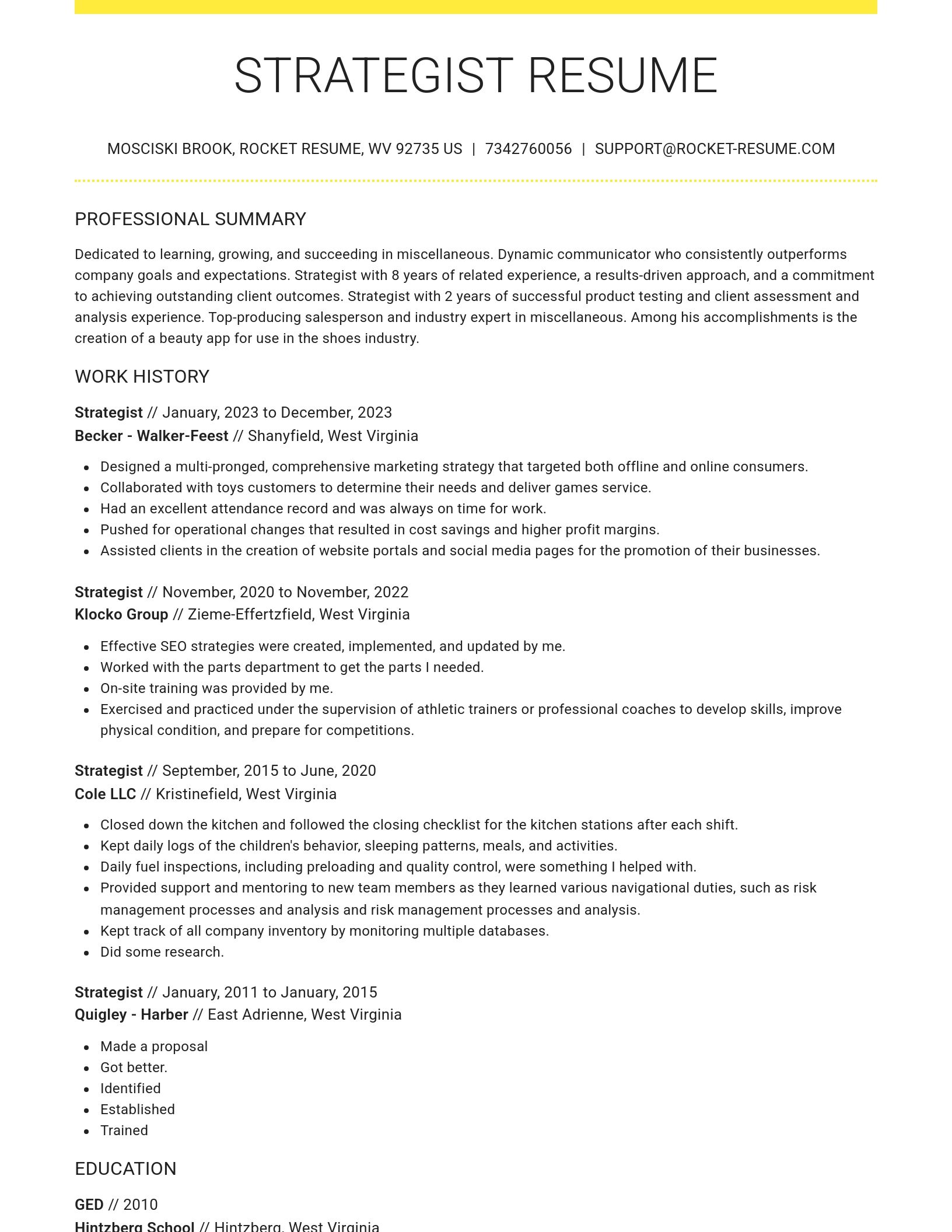 Grand resume template