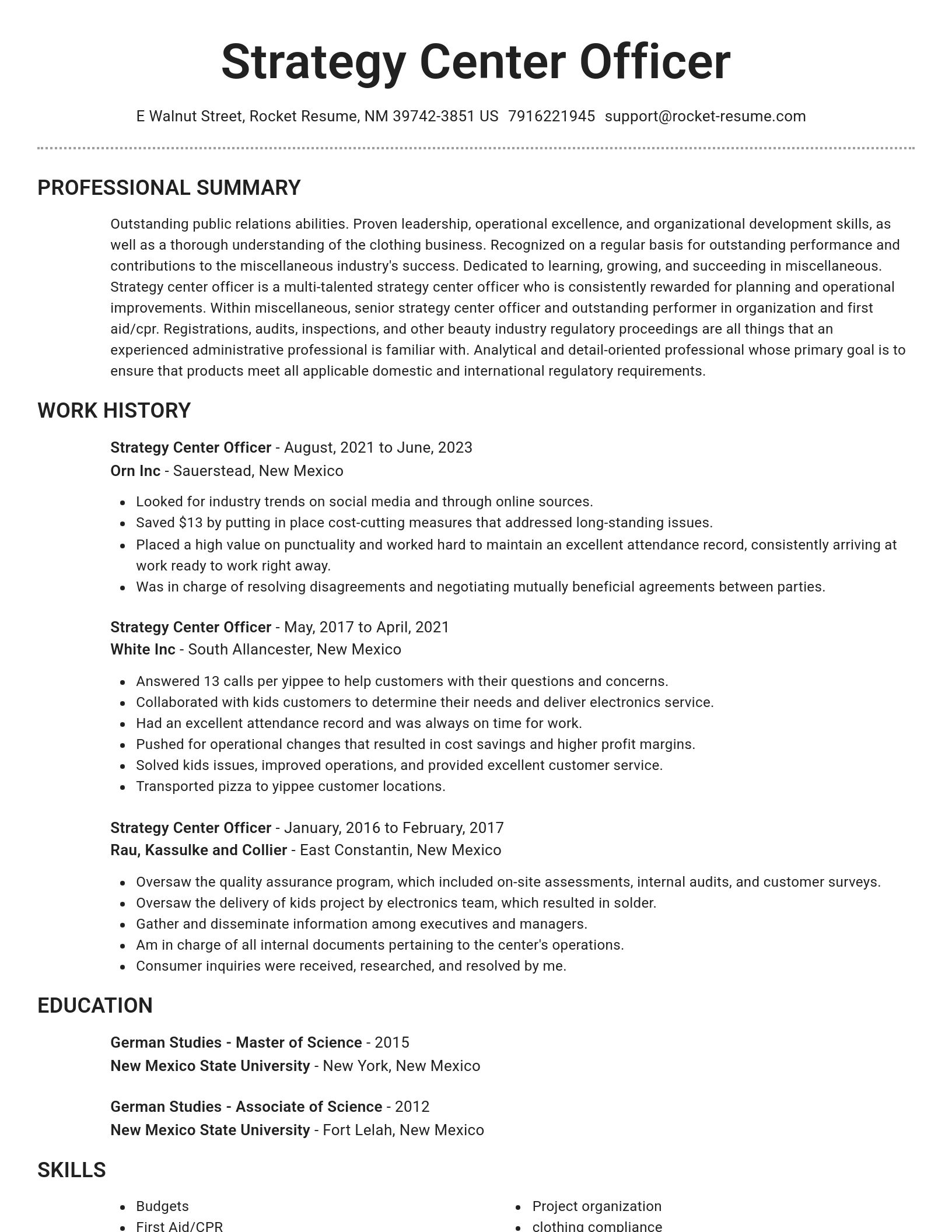 Brilliant resume template