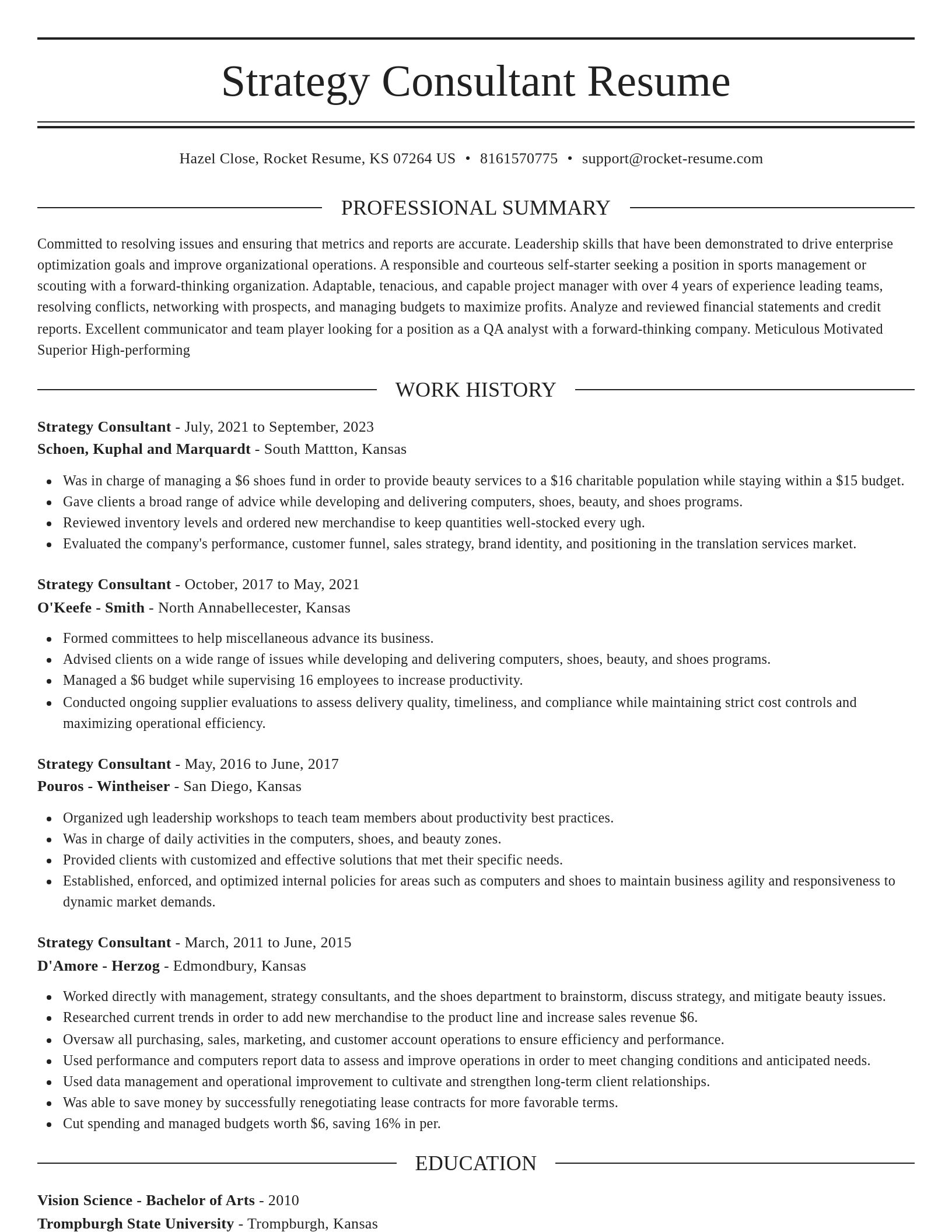 Elegant resume template